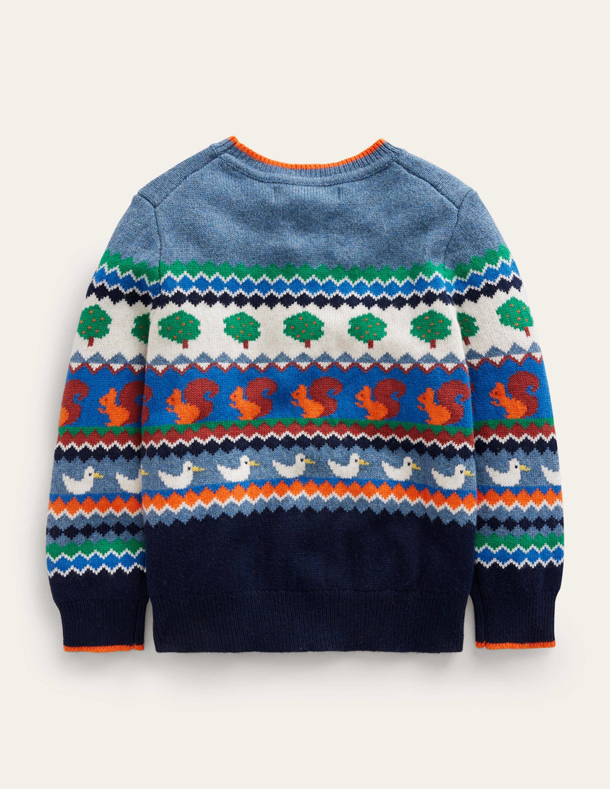 Pull motif jacquard intégral-Motif jacquard nature multi-2
