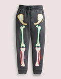 Halloween-Skelett-Jogginghose-Rauchgrau Skelett