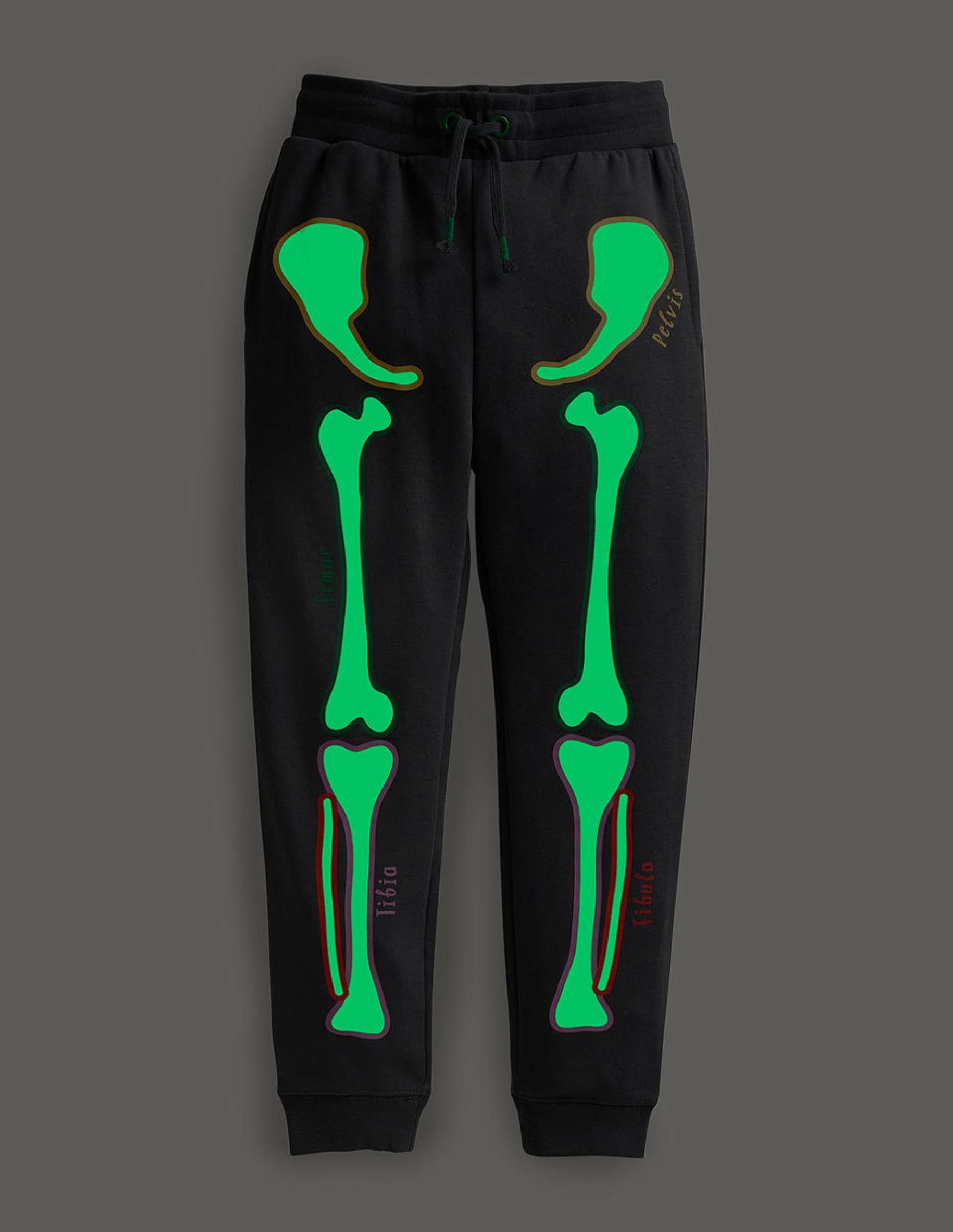 Halloween-Skelett-Jogginghose-Rauchgrau Skelett - Image 4