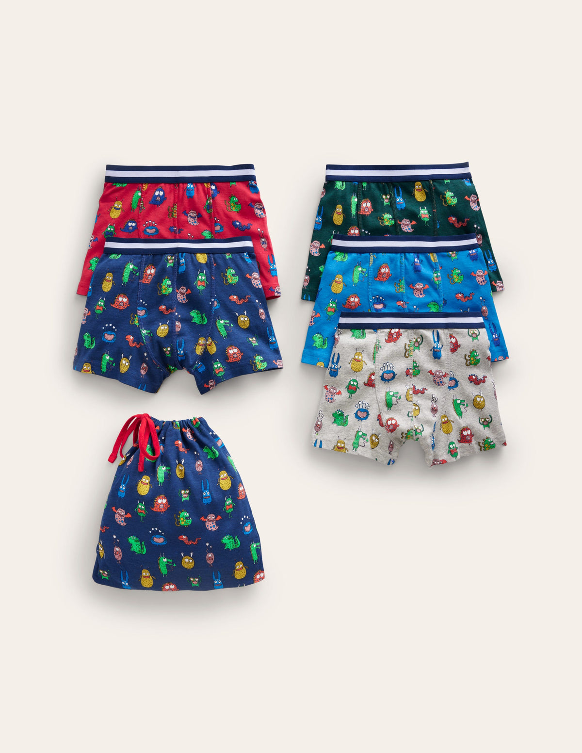 Boxershorts im 5er-Pack-Bunt Monster - Image 1