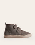 Wildleder-Riemenstiefel-Grau