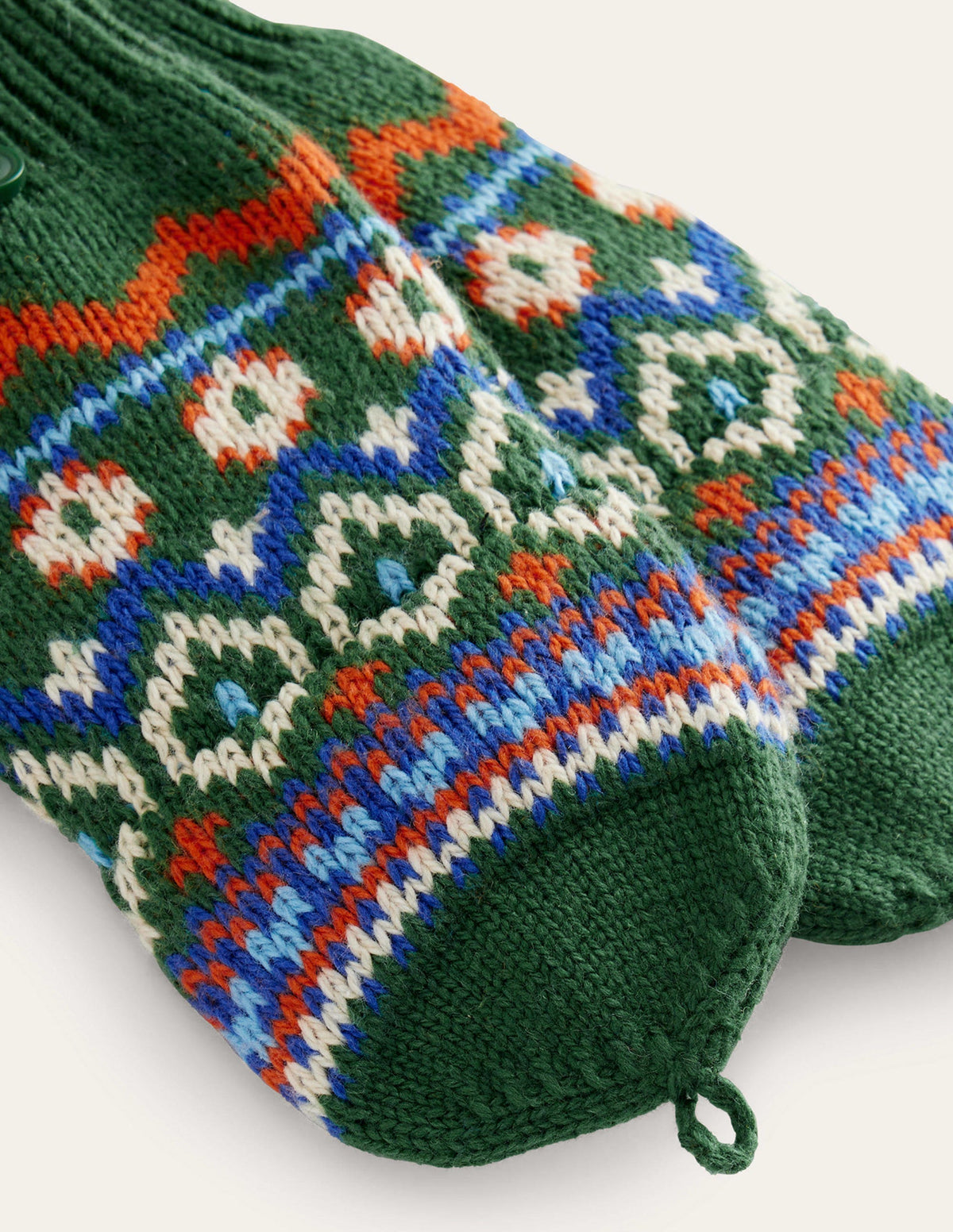 Fair-Isle-Strickfäustlinge-Monster Grün - Image 2