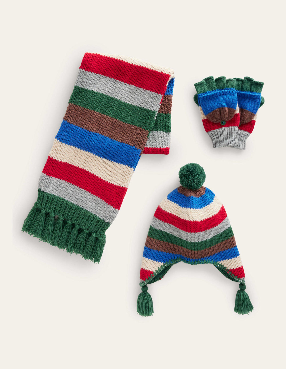 Strick-Set-Bunt Gestreift - Image 1