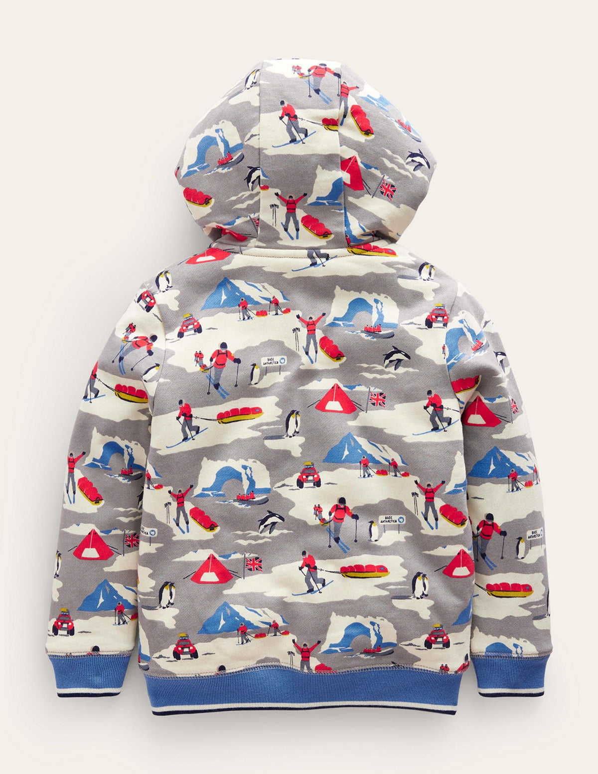 Sweat à capuche doublé et imprimé-Explorateur arctique gris - Image 2