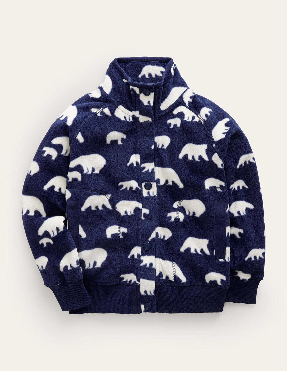 Kuschelige Fleecejacke-Marineblau Eisbären - Image 1