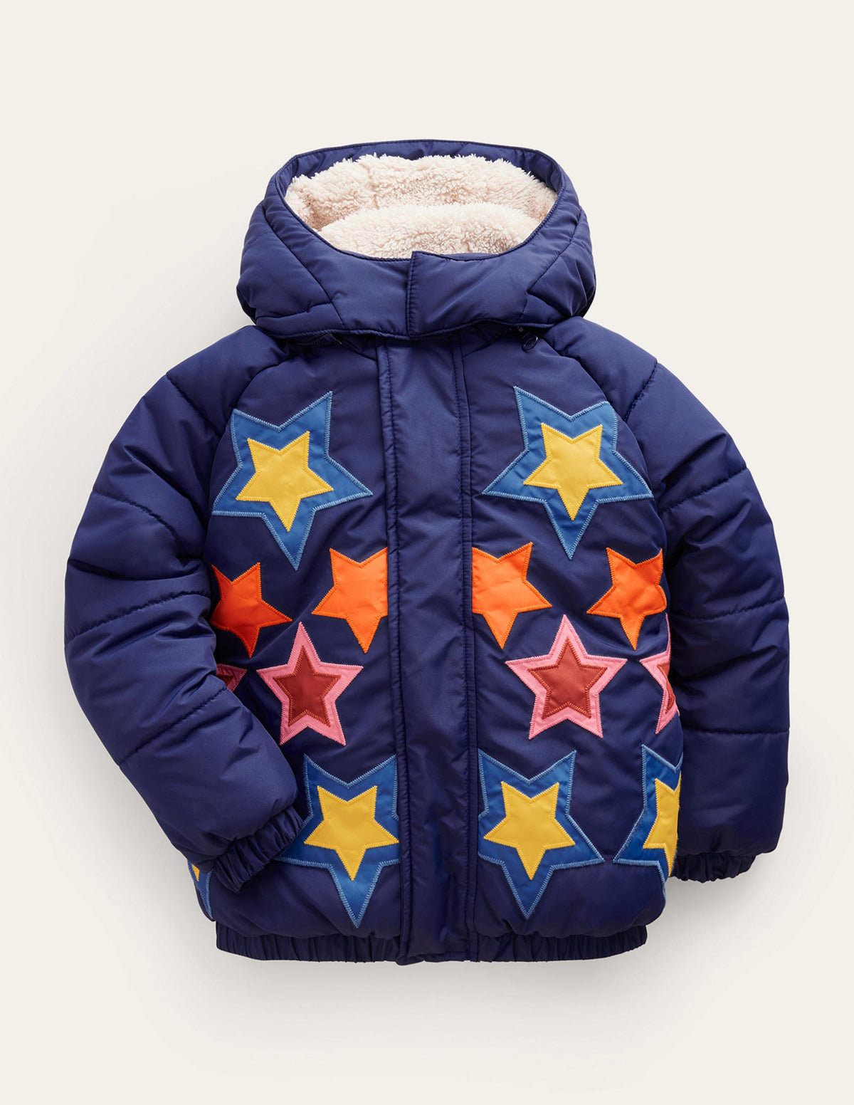 Doudoune à appliqués-Bleu marine universitaire - Image 1