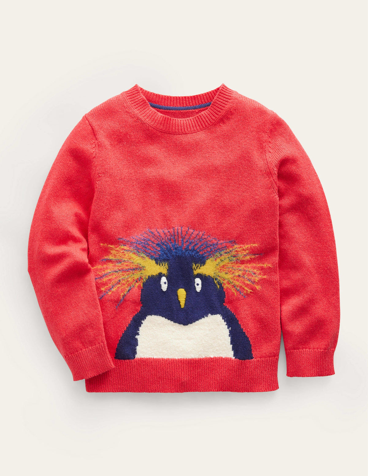 Pull fun et cosy-Pingouin rouge confiture-1