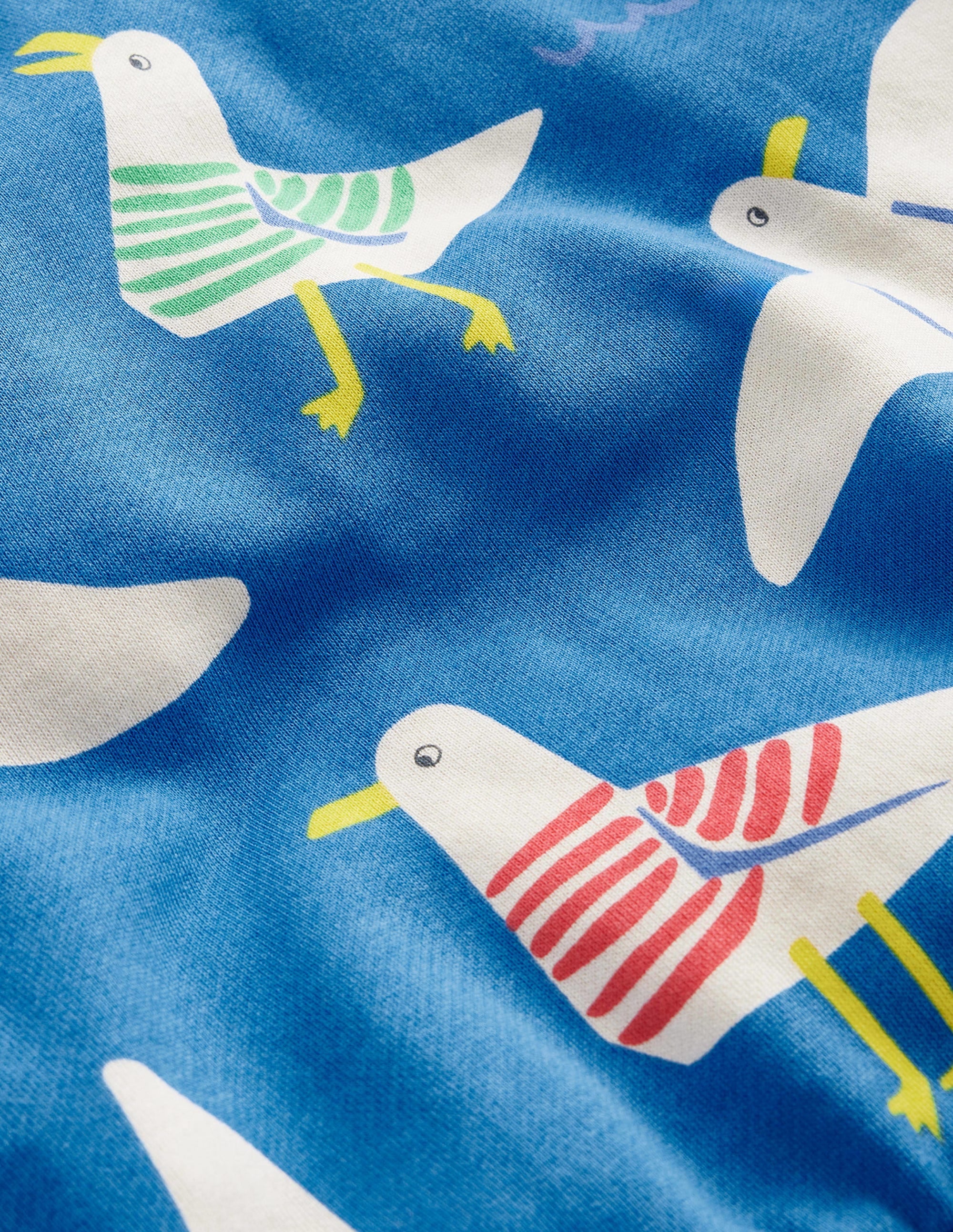 Superweiches, bedrucktes Sweatshirt-Directoire Blau Möwen - Image 3