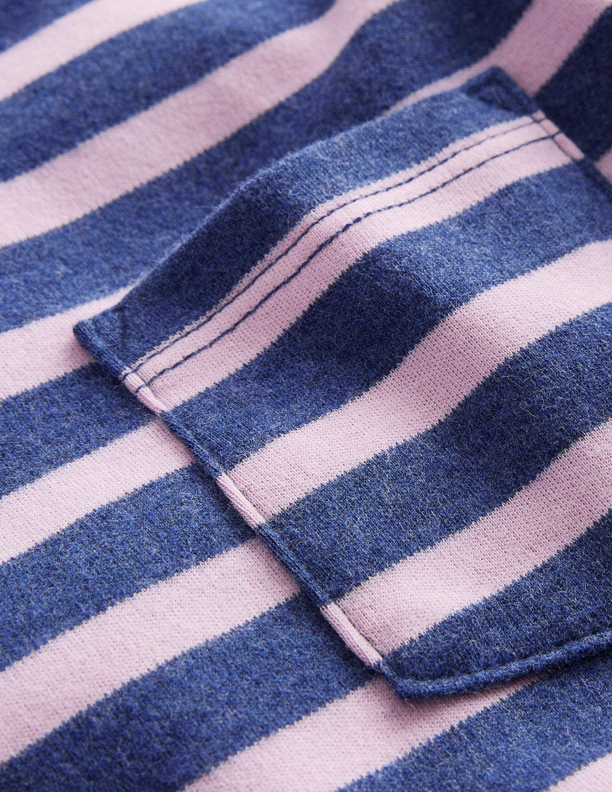Superweiches T-Shirt mit langen Ärmeln-Schuluniform-Marineblau Meliert/Lila-3