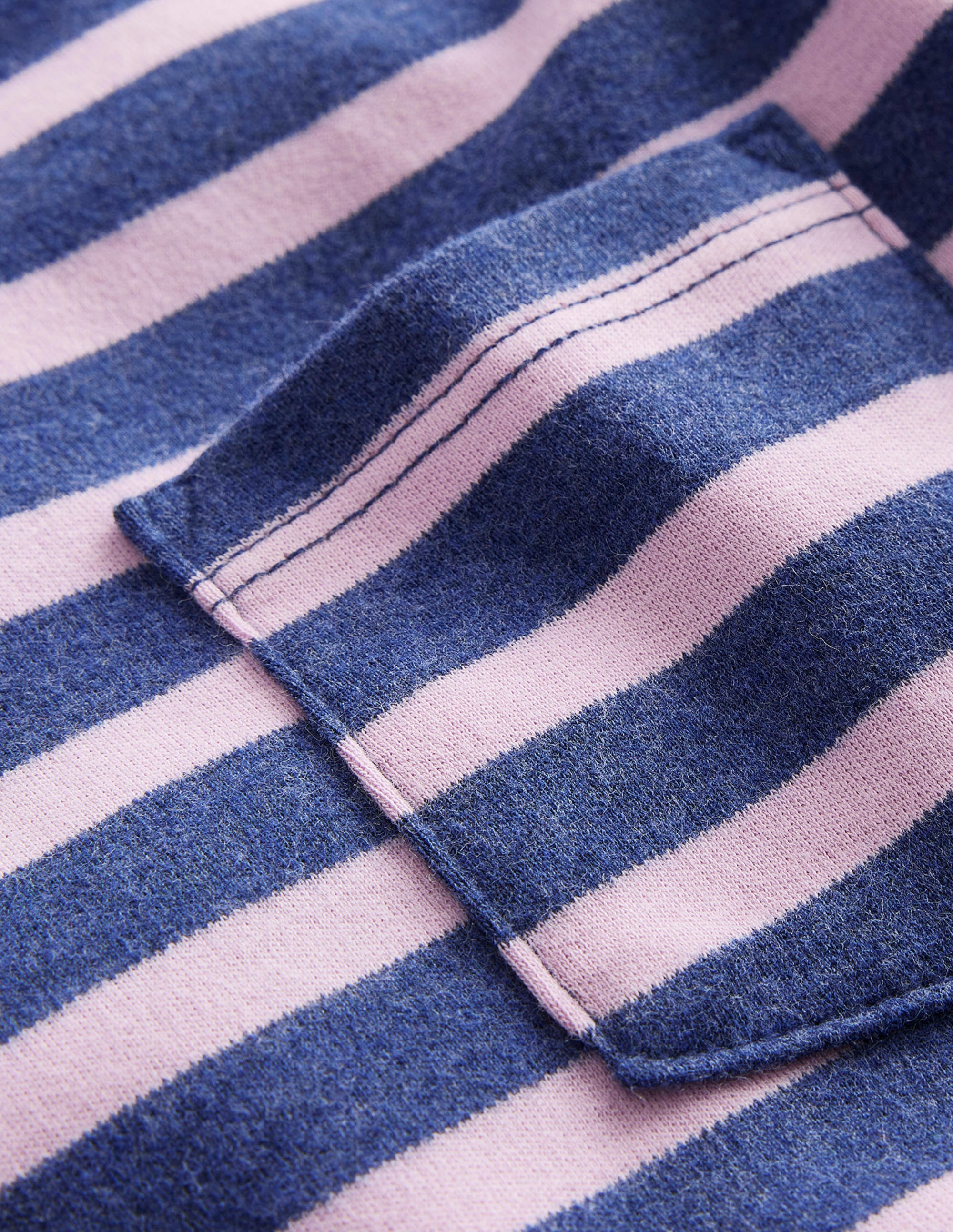 Superweiches T-Shirt mit langen Ärmeln-Schuluniform-Marineblau Meliert/Lila - Image 3