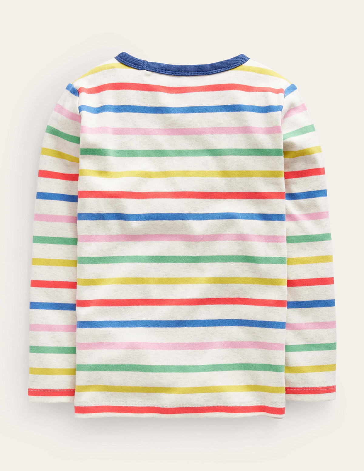 T-shirt manches longues ultra-doux-Rayé avoine chiné/multi - Image 2