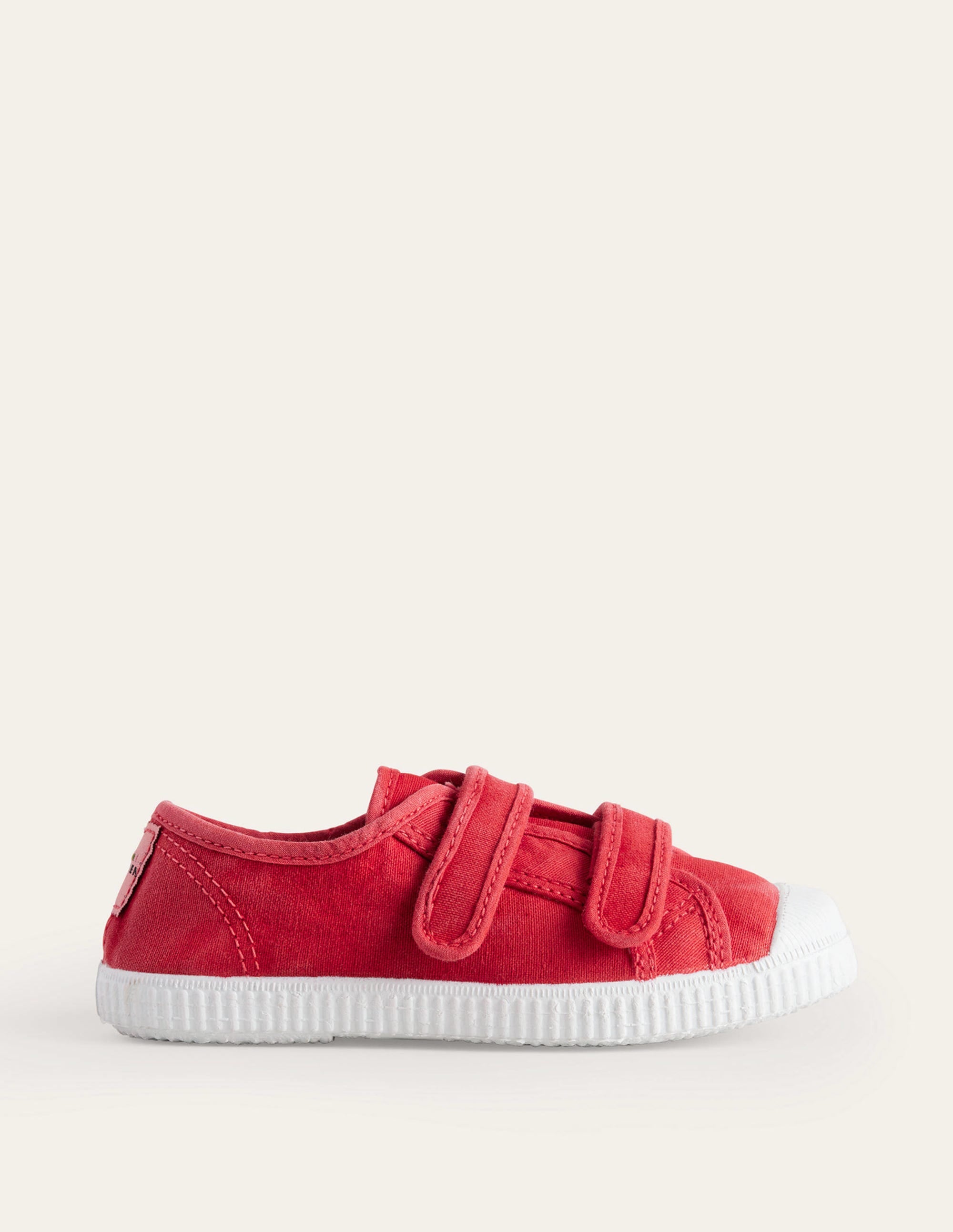 Canvas-Schuhe mit doppeltem Klettverschluss-Rot - Image 1