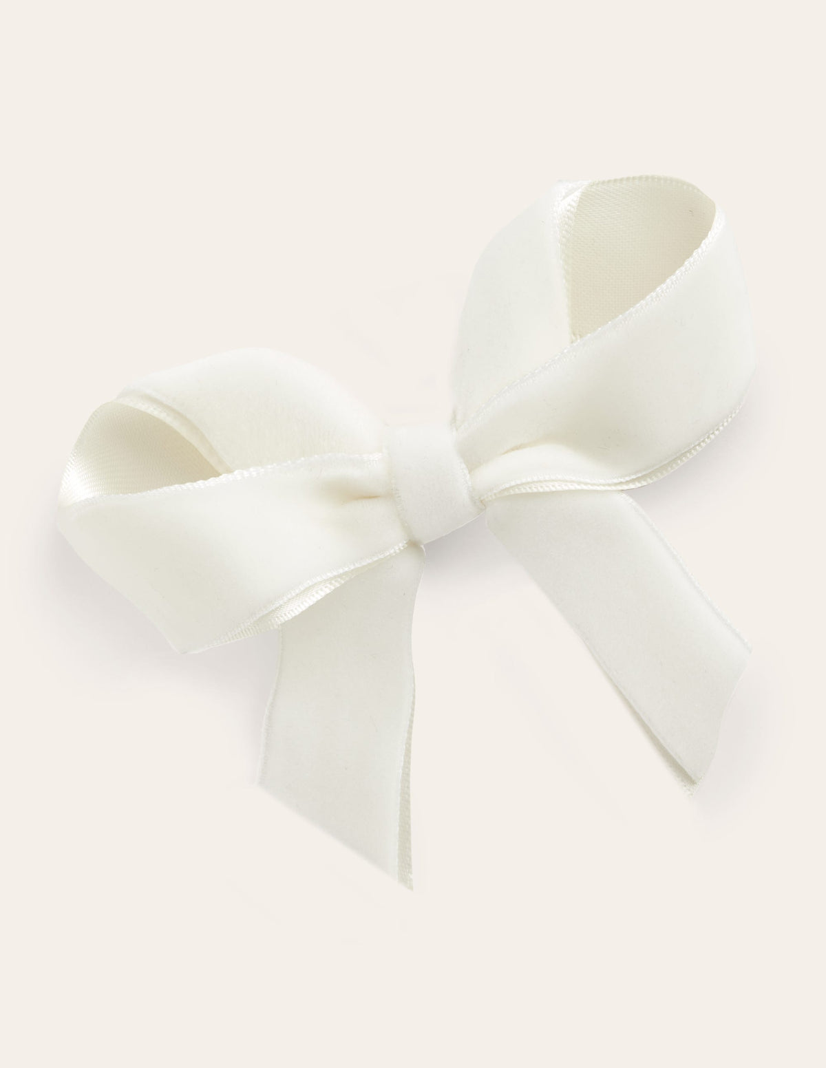 Große Haarspange mit Schleife-Ivory and Navy Spot - Image 1