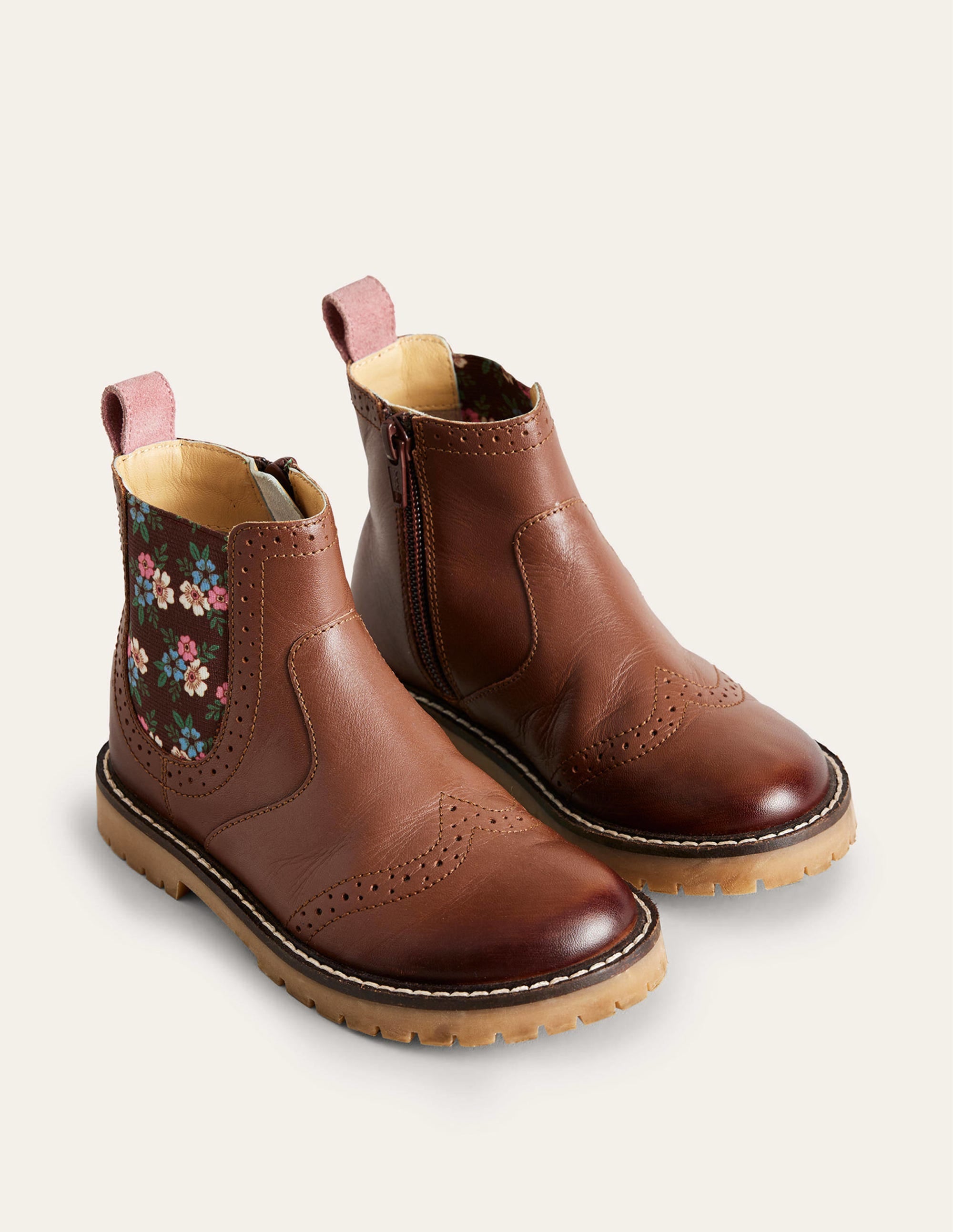 Chelsea-Stiefel aus Leder-Hellbraun - Image 2