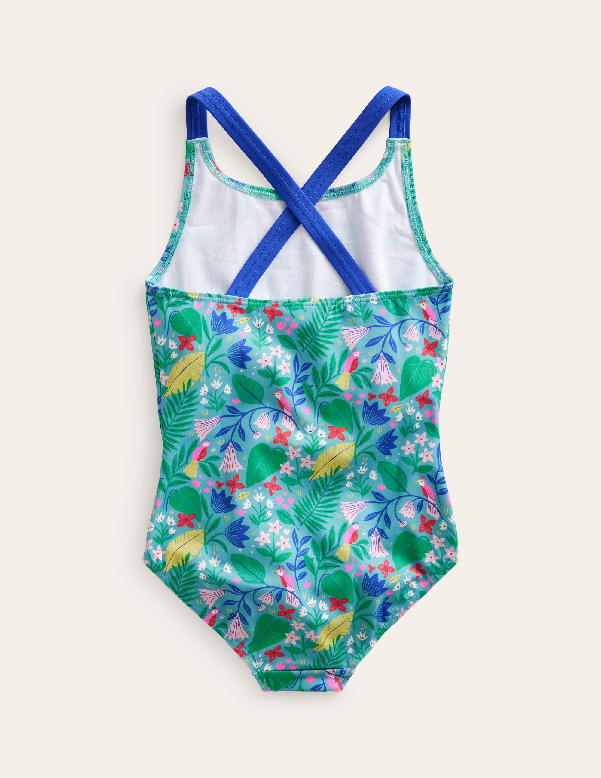 Maillot de bain imprimé croisé dans le dos-Motif Parrot Vine multi - Image 2