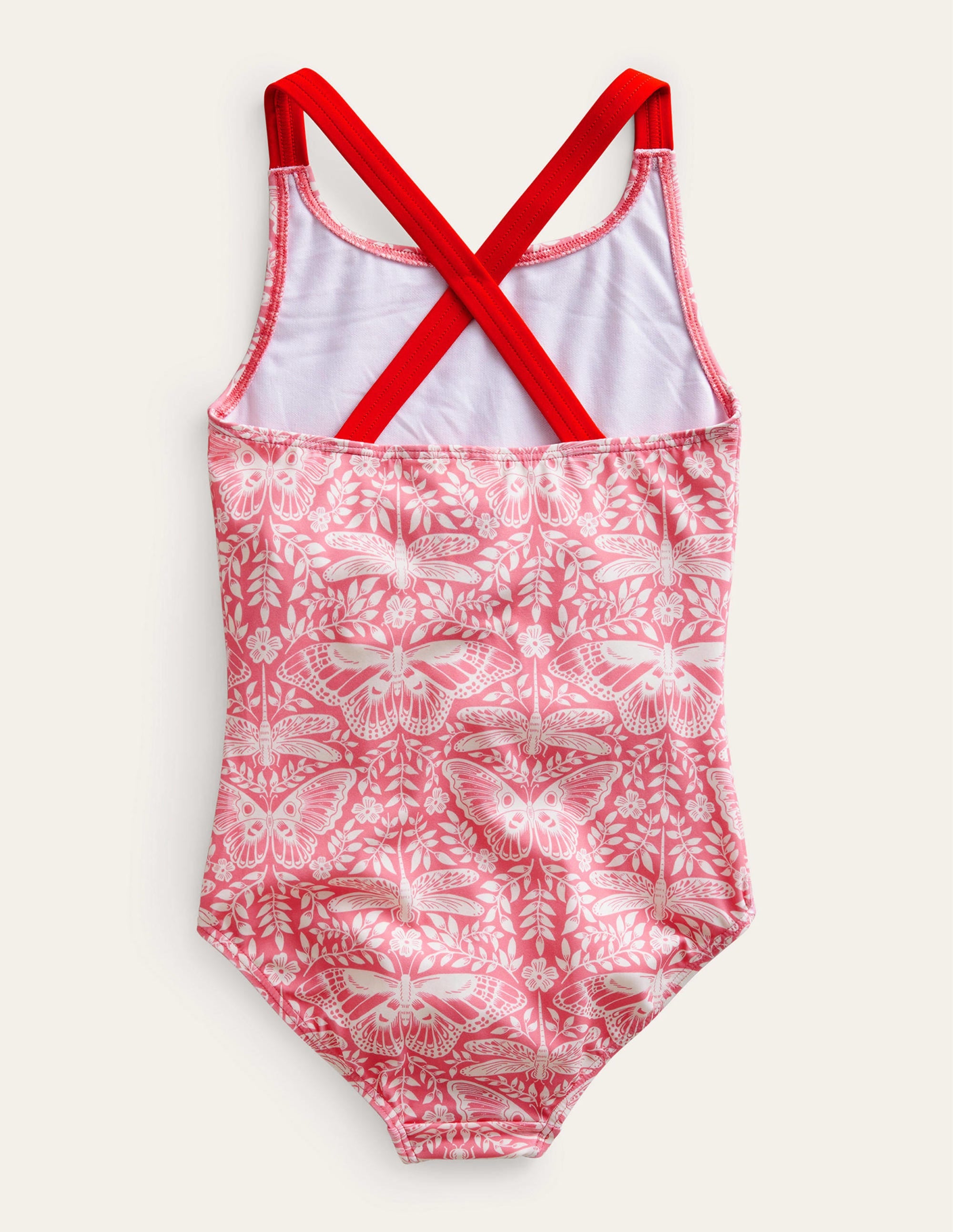 Bedruckter Badeanzug mit gekreuzten Trägern-Karussell Schmetterling Toile-Motiv - Image 2