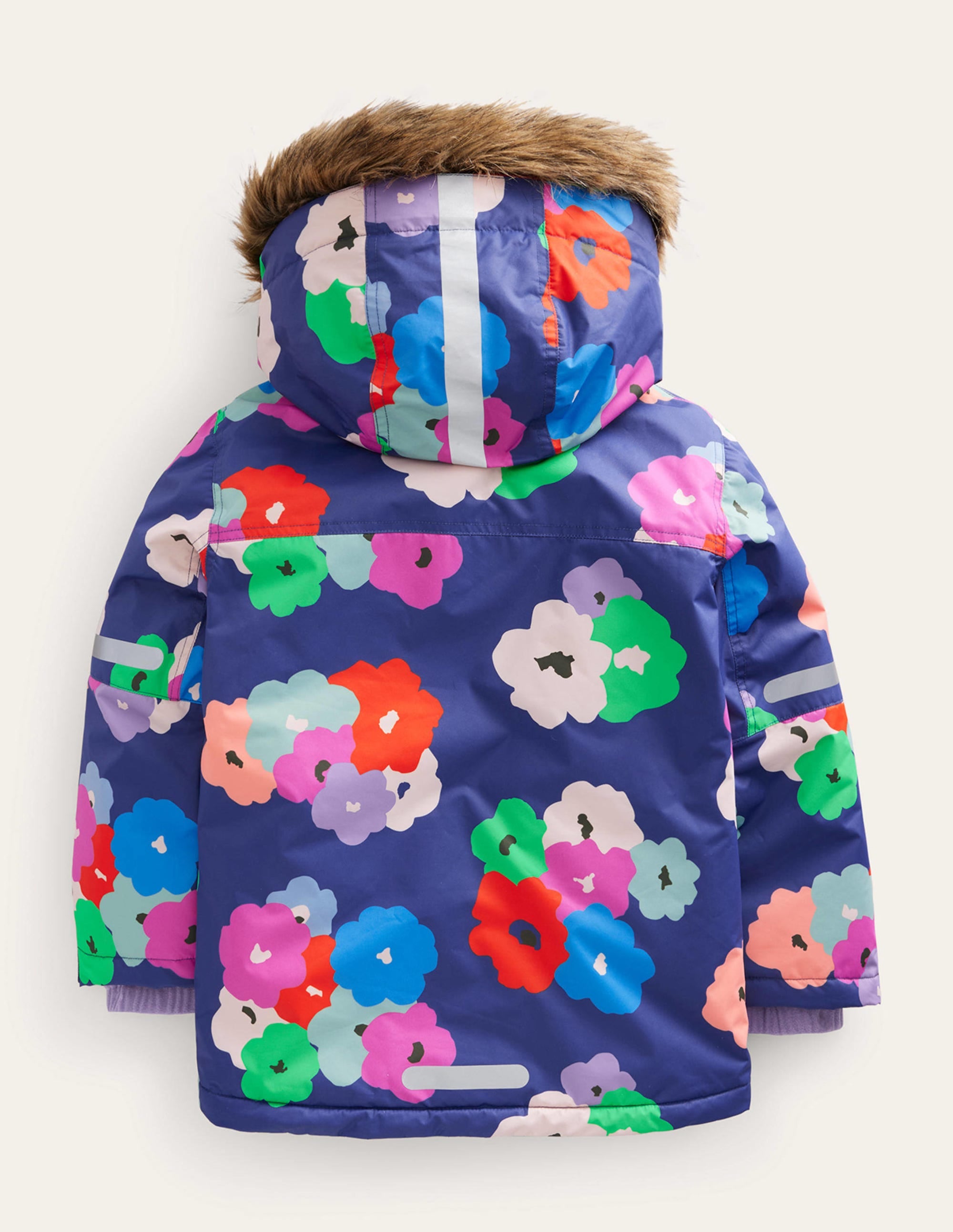 Wasserabweisende Allwetter-Jacke-Marineblau Floral - Image 2