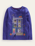 T-Shirt mit Superstitch-Steuerbord Blau Spukhaus