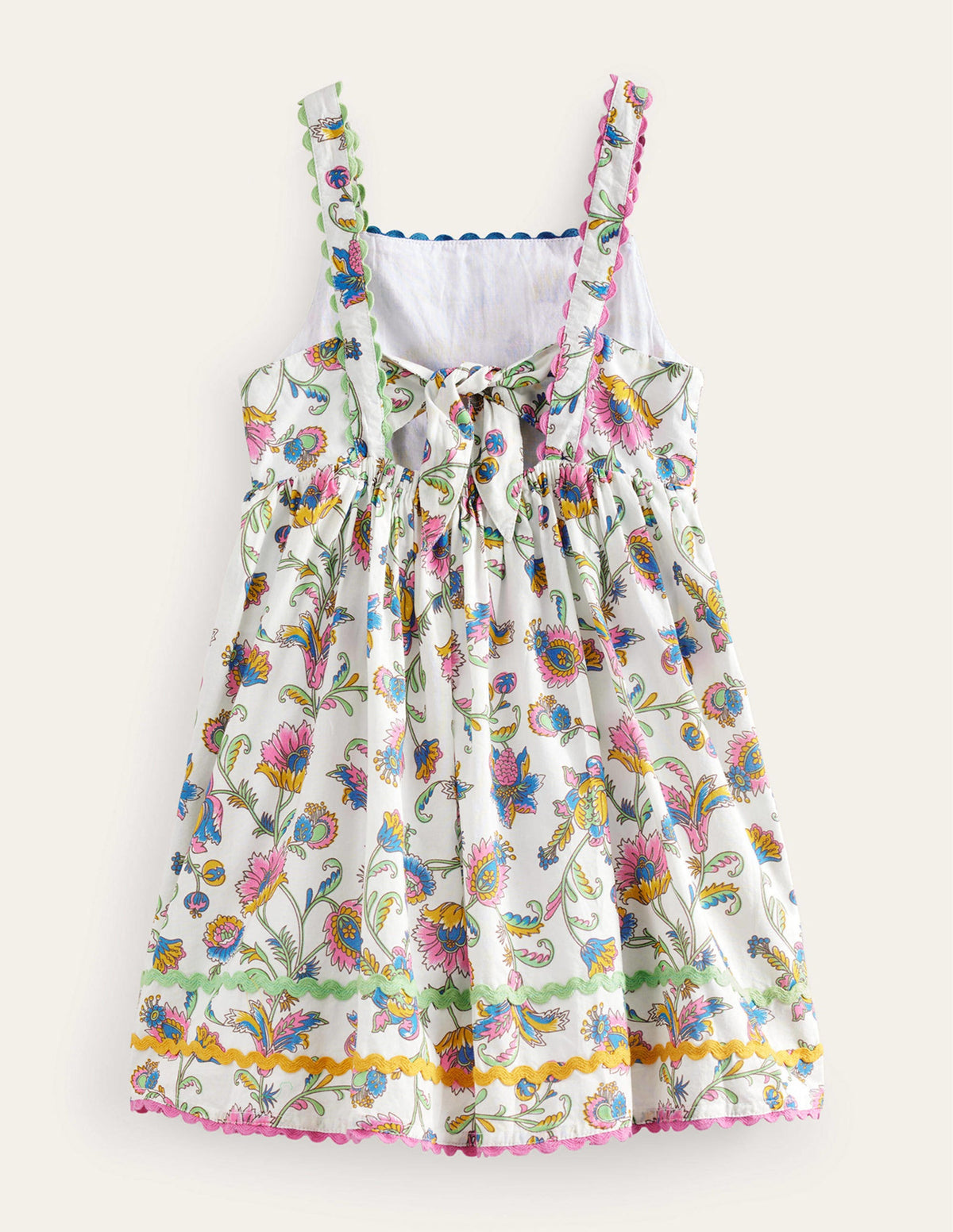 Kleid mit Rückenschleife-Pflaumenblüte Sommer Weinrebe-2