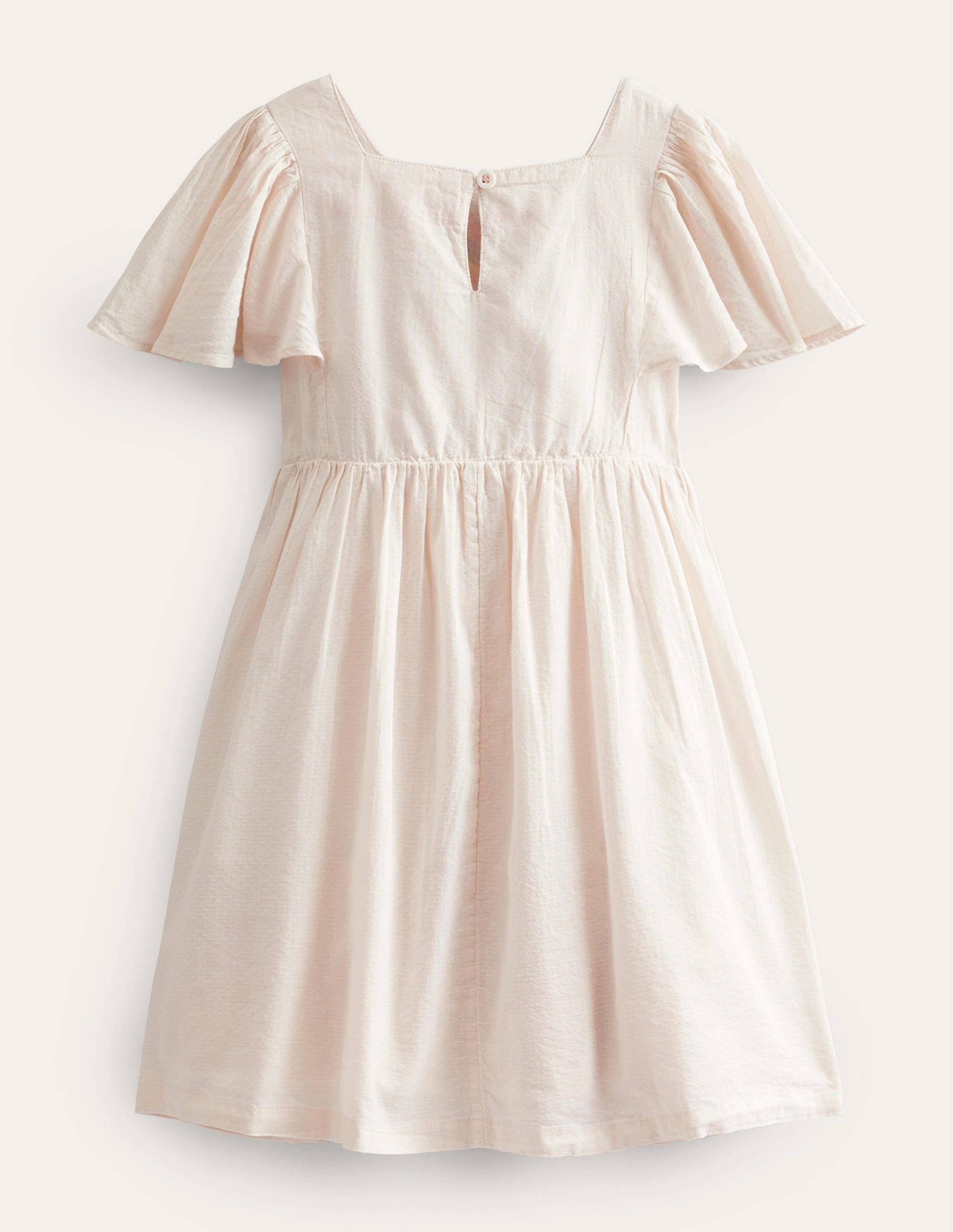 Robe à manches volantées avec appliqué-Gousse de vanille - Image 2
