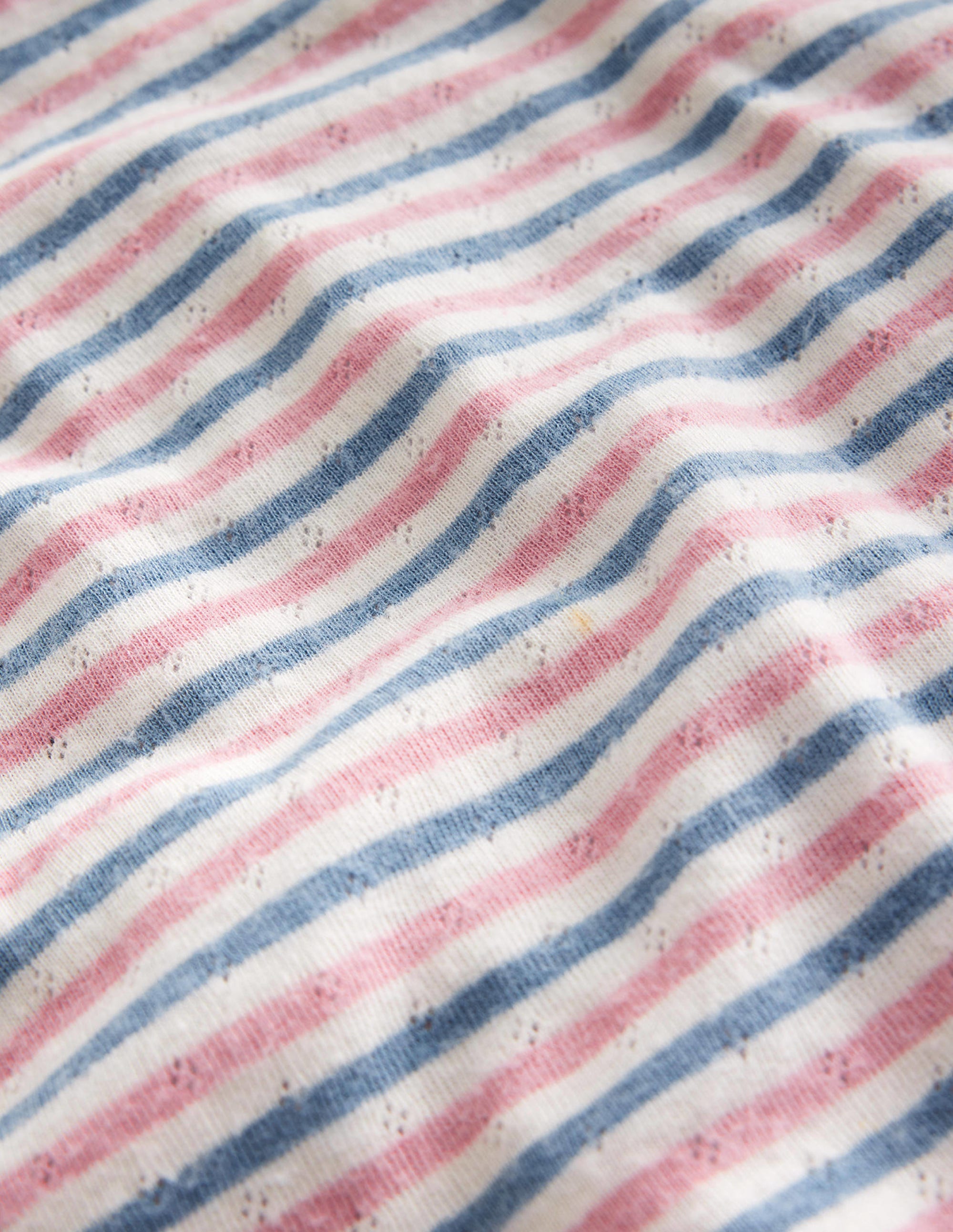 Langärmeliges Oberteil mit Pointelle-Muster-Bunt Gestreift - Image 3