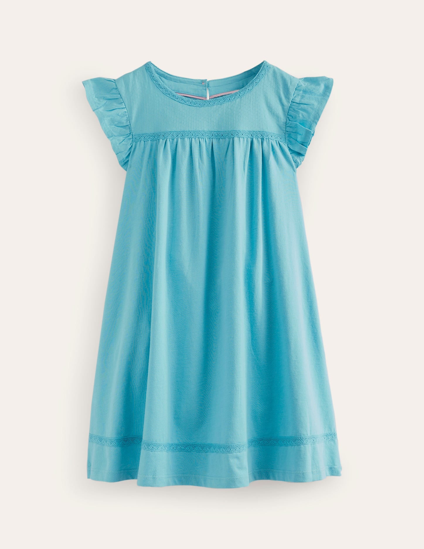 Jerseykleid mit Flatterärmeln-Ritterspornblau - Image 1