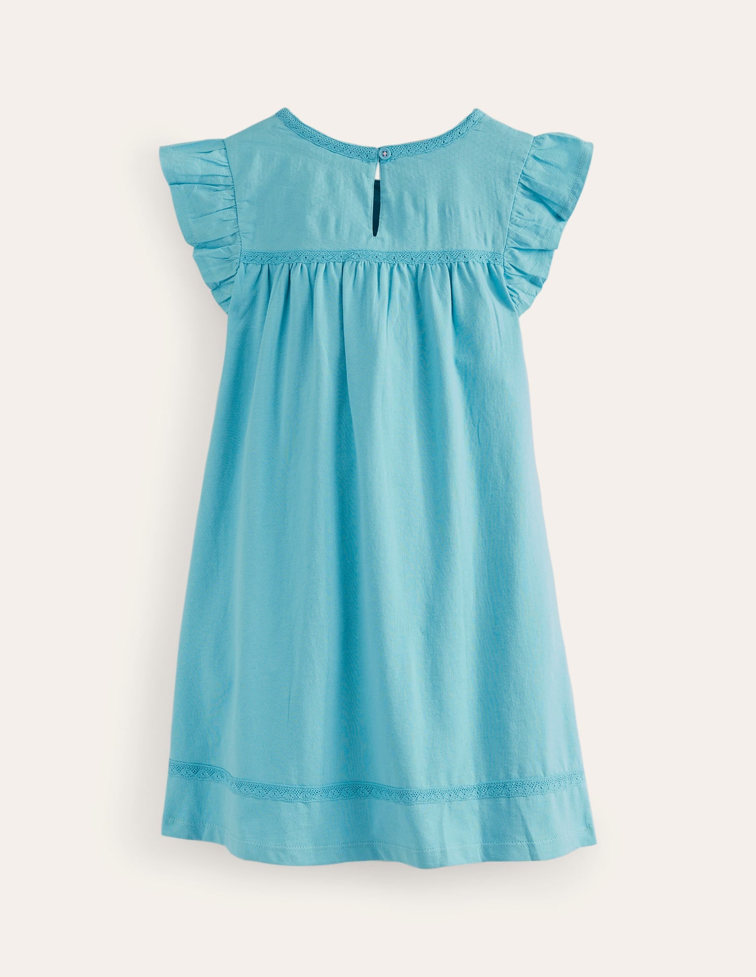 Jerseykleid mit Flatterärmeln-Ritterspornblau - Image 2