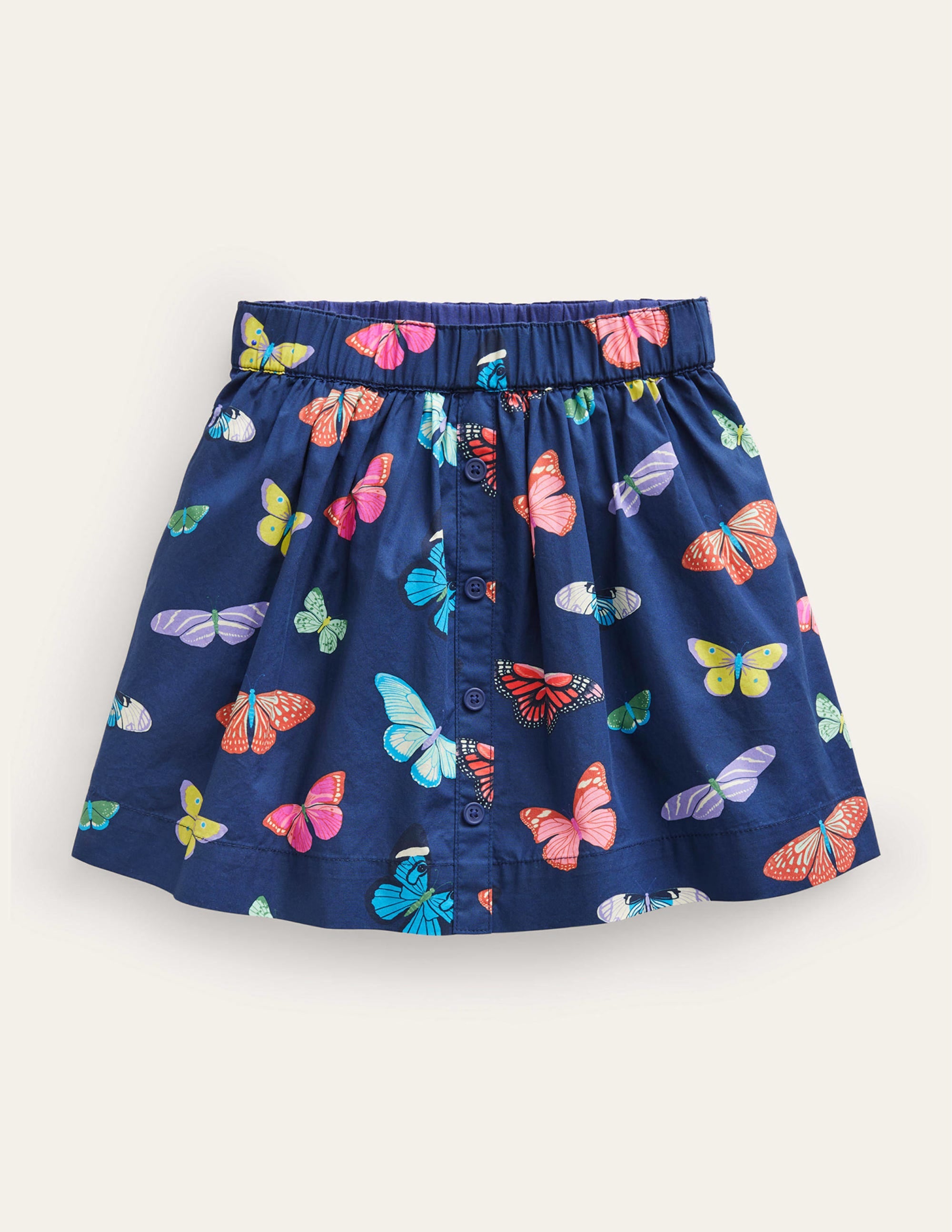 Wallender Rock zum Hineinschlüpfen-Schuluniform-Marineblau Schmetterlinge - Image 1