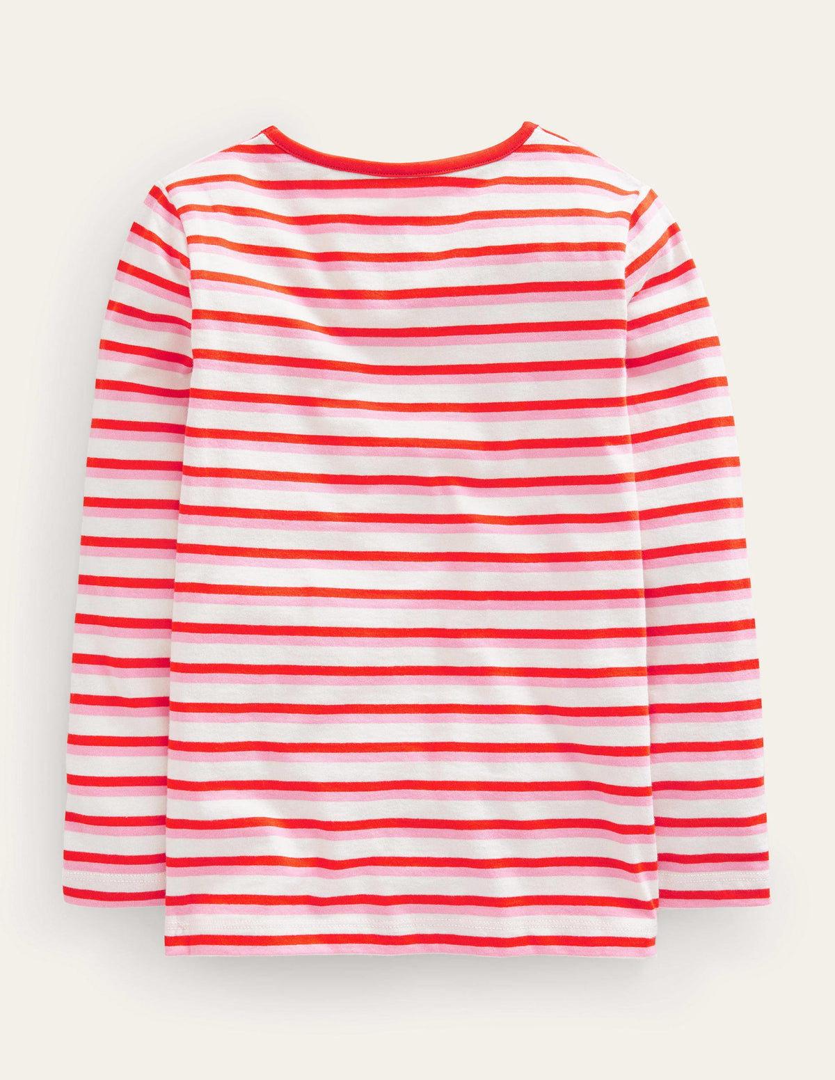 T-shirt flammé à manches longues et logo-Loutres rouge/rose-2