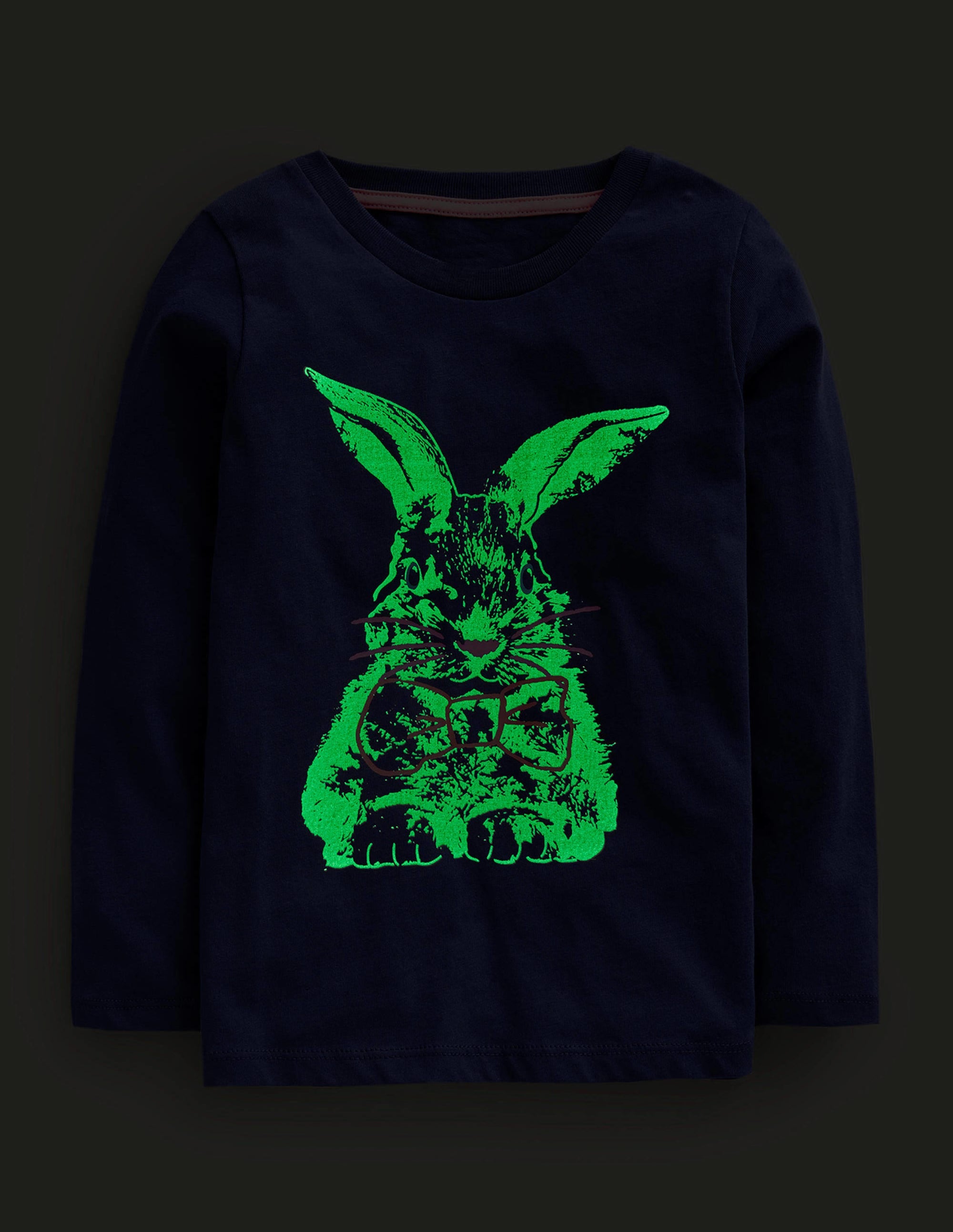 T-shirt à logo métallisé-Lapin bleu universitaire - Image 4