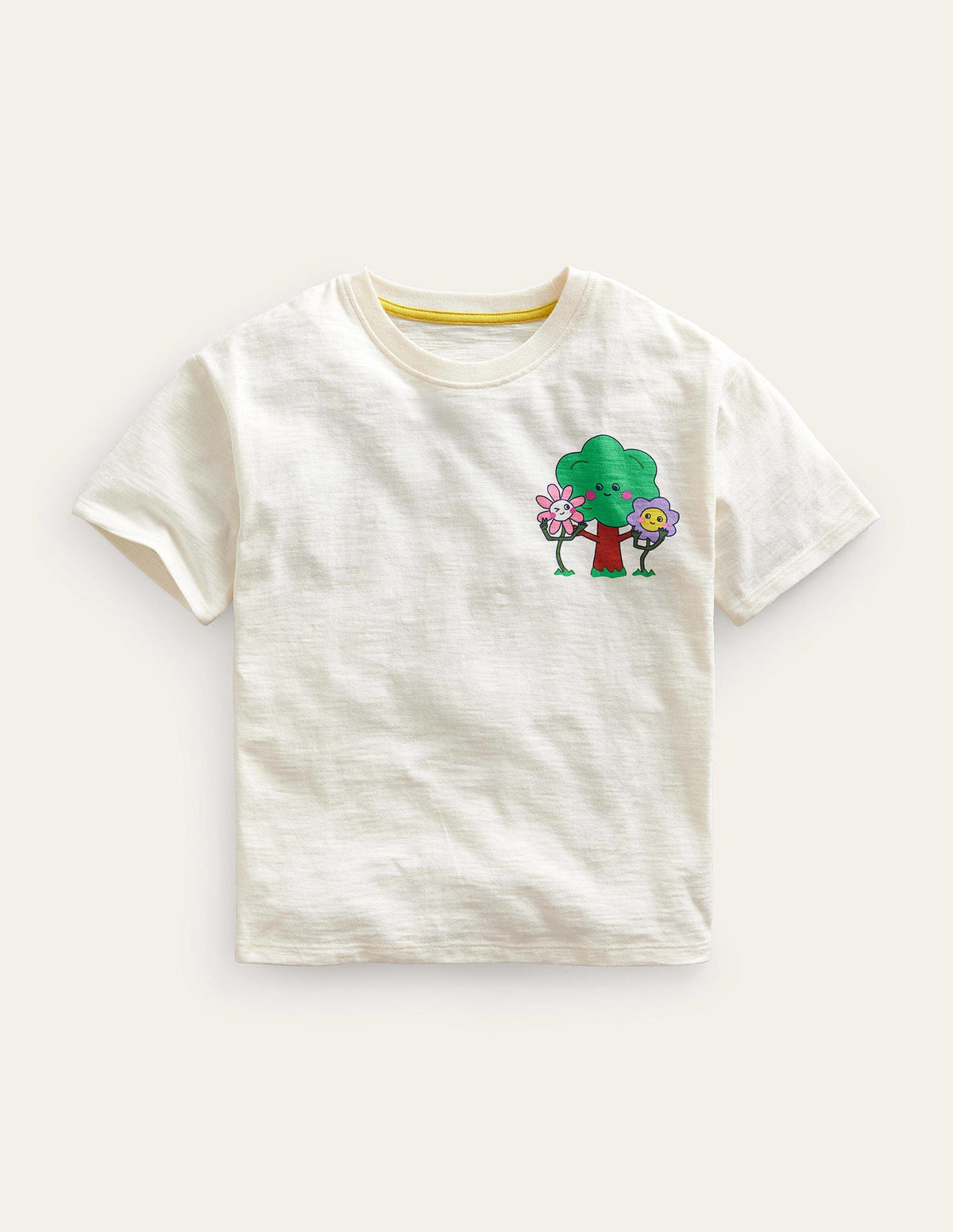Relaxed Printed T-shirt-Vanilla Pod - Image 1