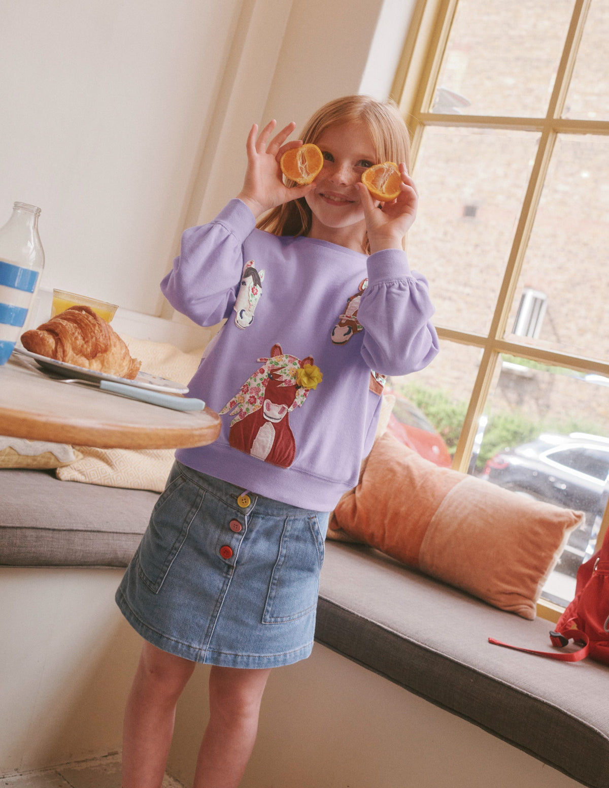 Sweatshirt mit Logo-Applikation-Rittersporn „Misty Lavender“ - Image 4
