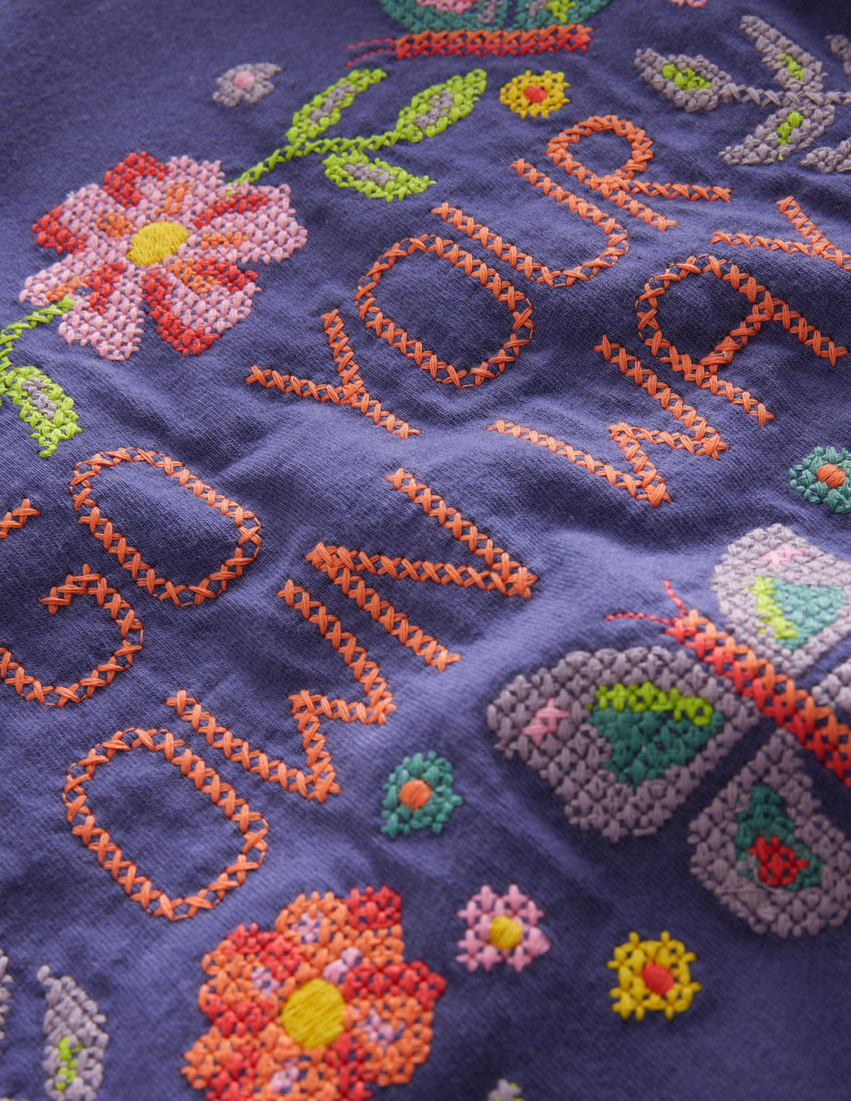 Besticktes T-Shirt-Weiches Steuerbordblau - Image 3