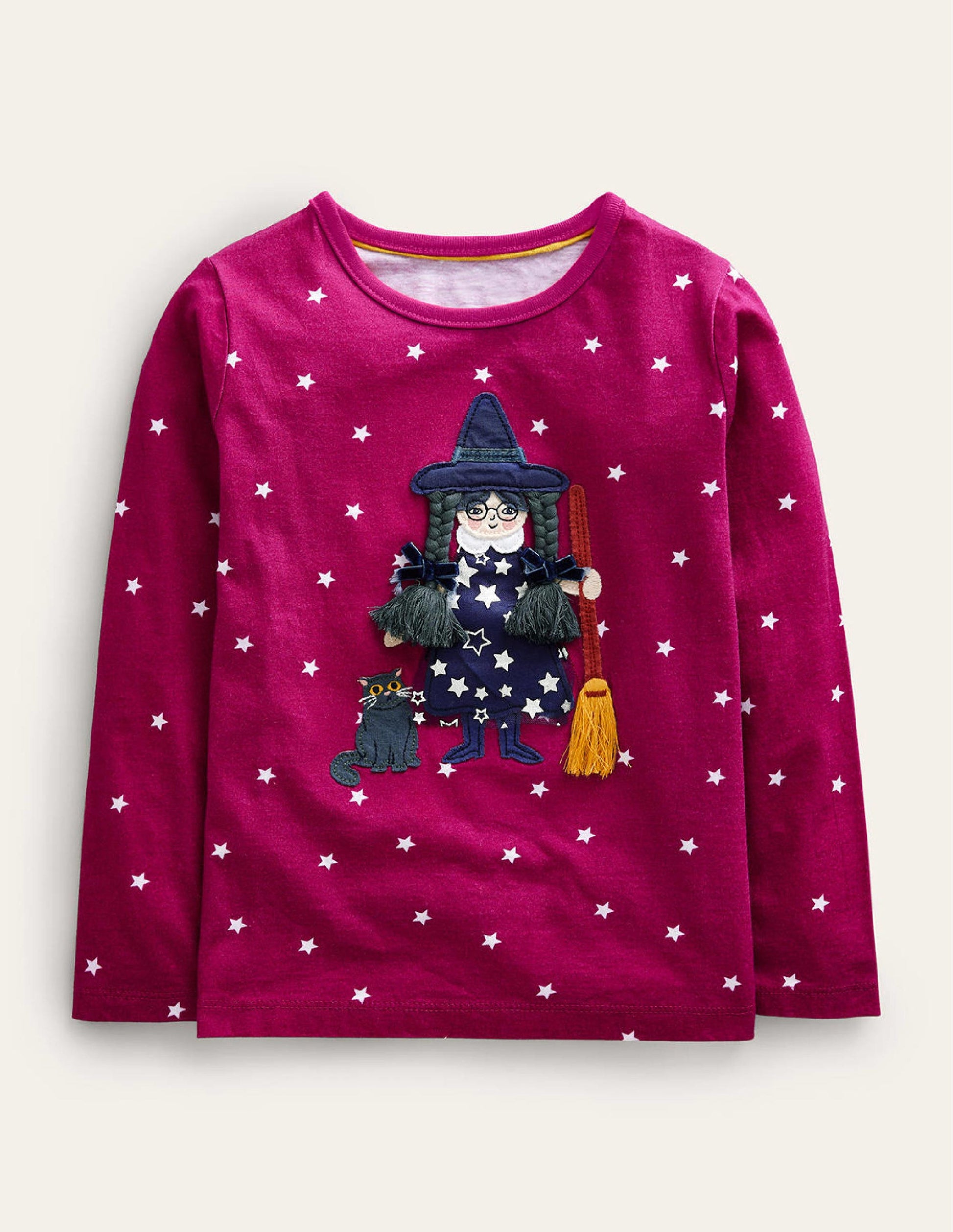 Top d'Halloween à appliqué-Étoile sorcière rose Penélope-1