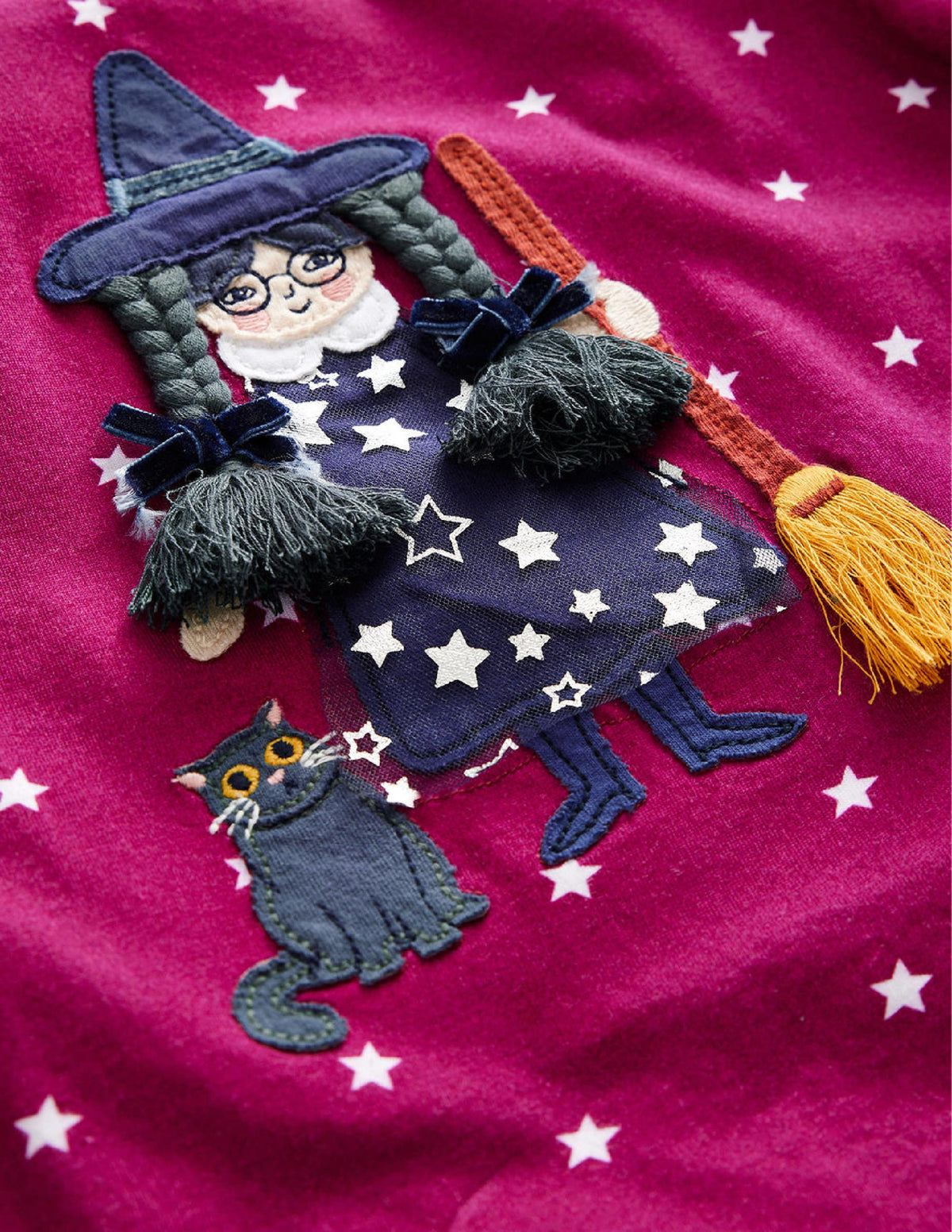 Top d'Halloween à appliqué-Étoile sorcière rose Penélope - Image 3