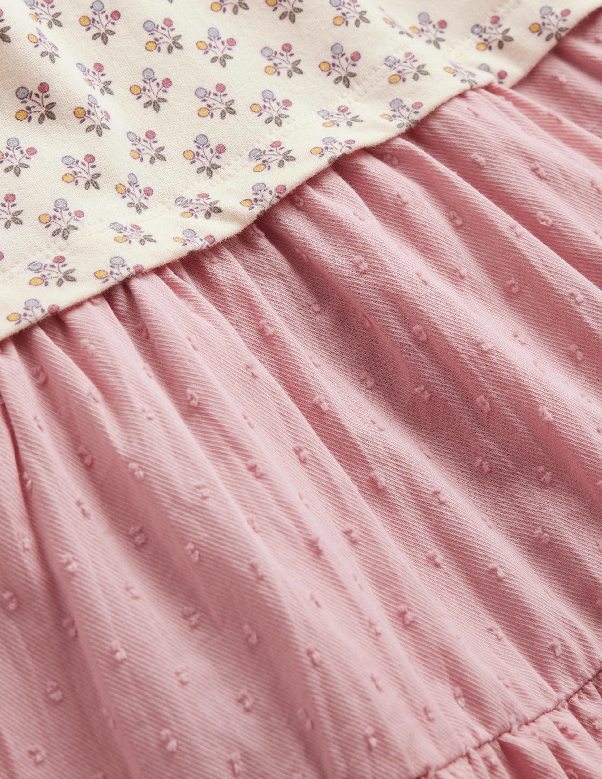Kleid aus gewebtem Jersey-Mix-Mandelrosa-3