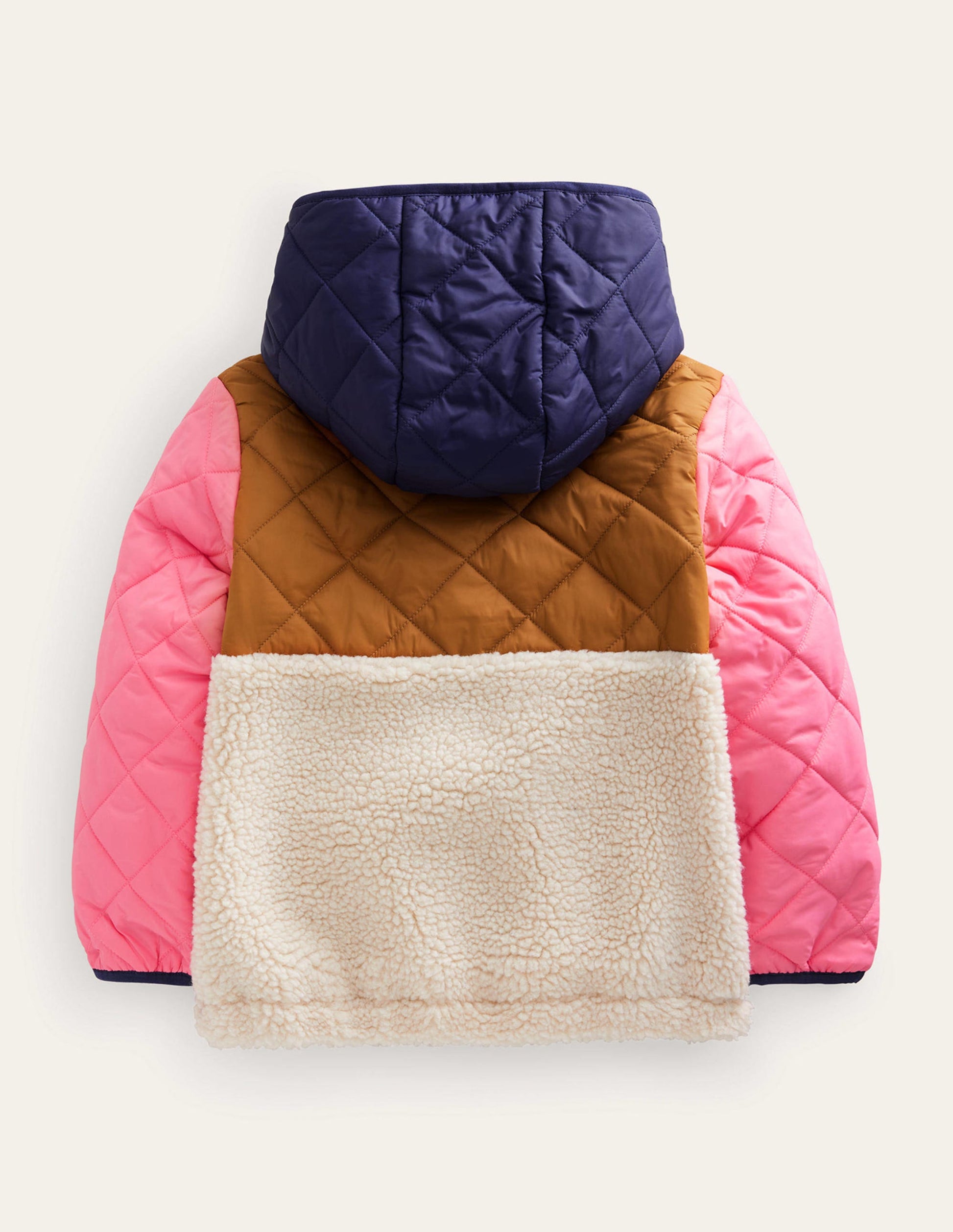 Jacke aus Borg-Mix-Karamellbonbonbraun-2