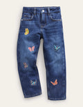 Jean droit décontracté-Papillon vintage moyen