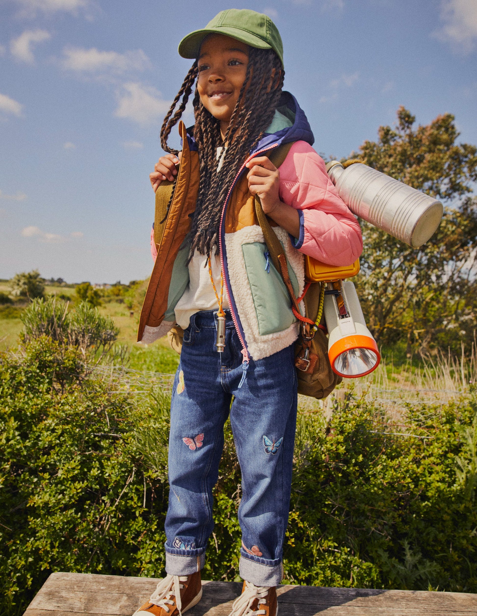 Jean droit décontracté-Papillon vintage moyen-4
