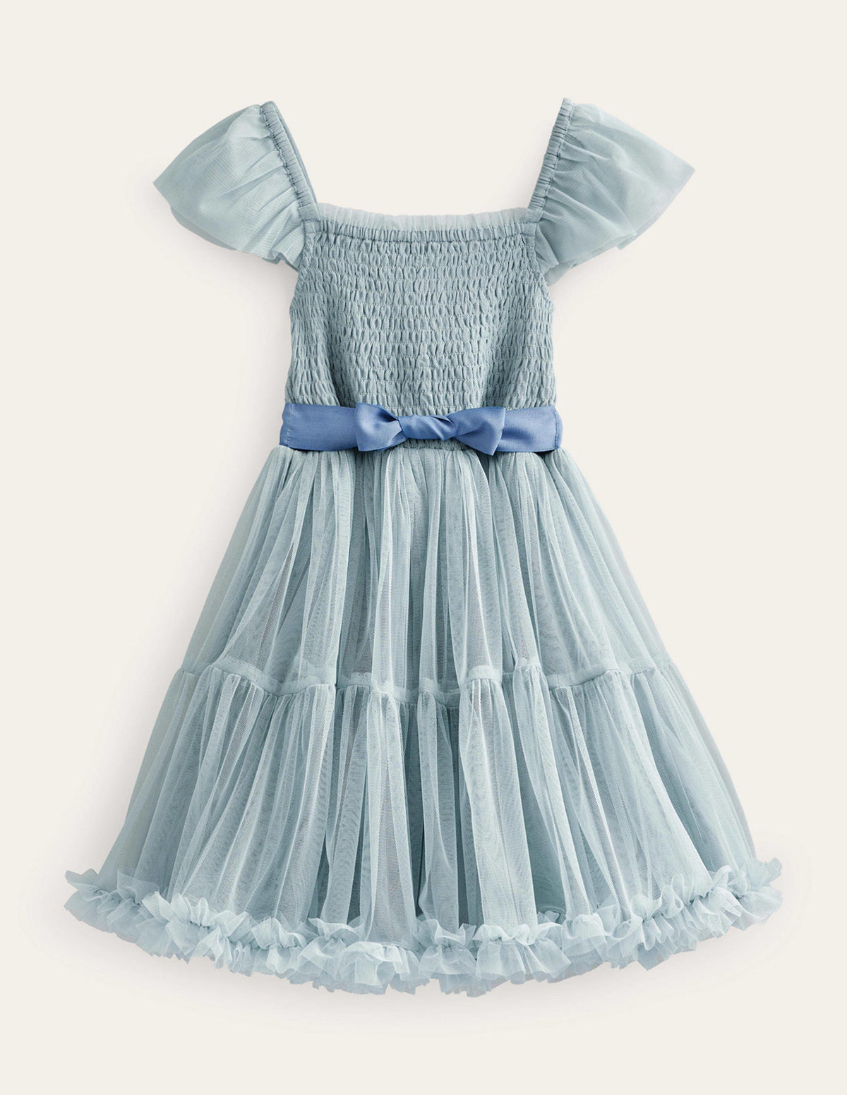 Full Tulle Corsage Dress-Tourmaline Blue - Image 2