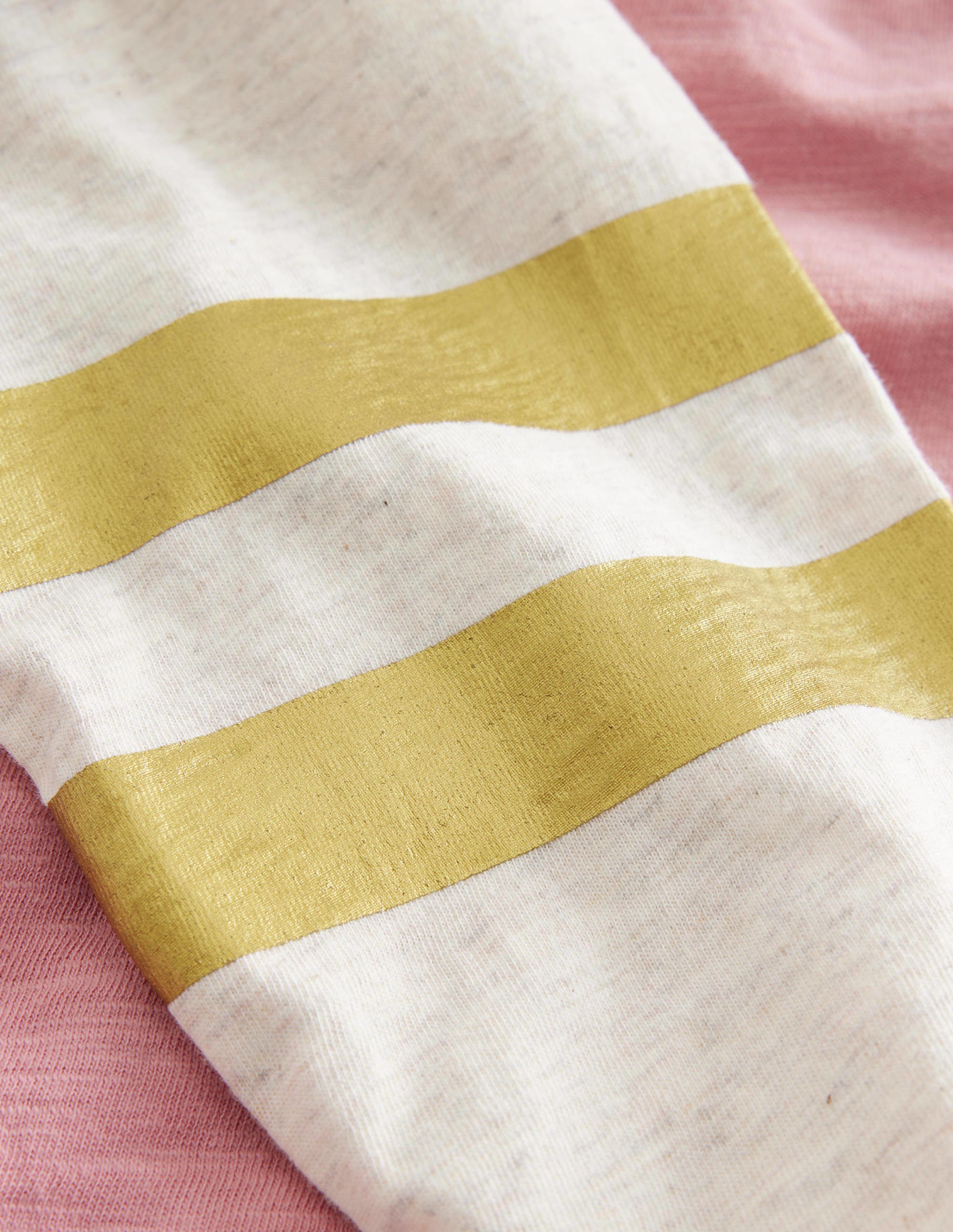 Raglan-T-Shirt mit Blockfarben-Mandelrosa - Image 3