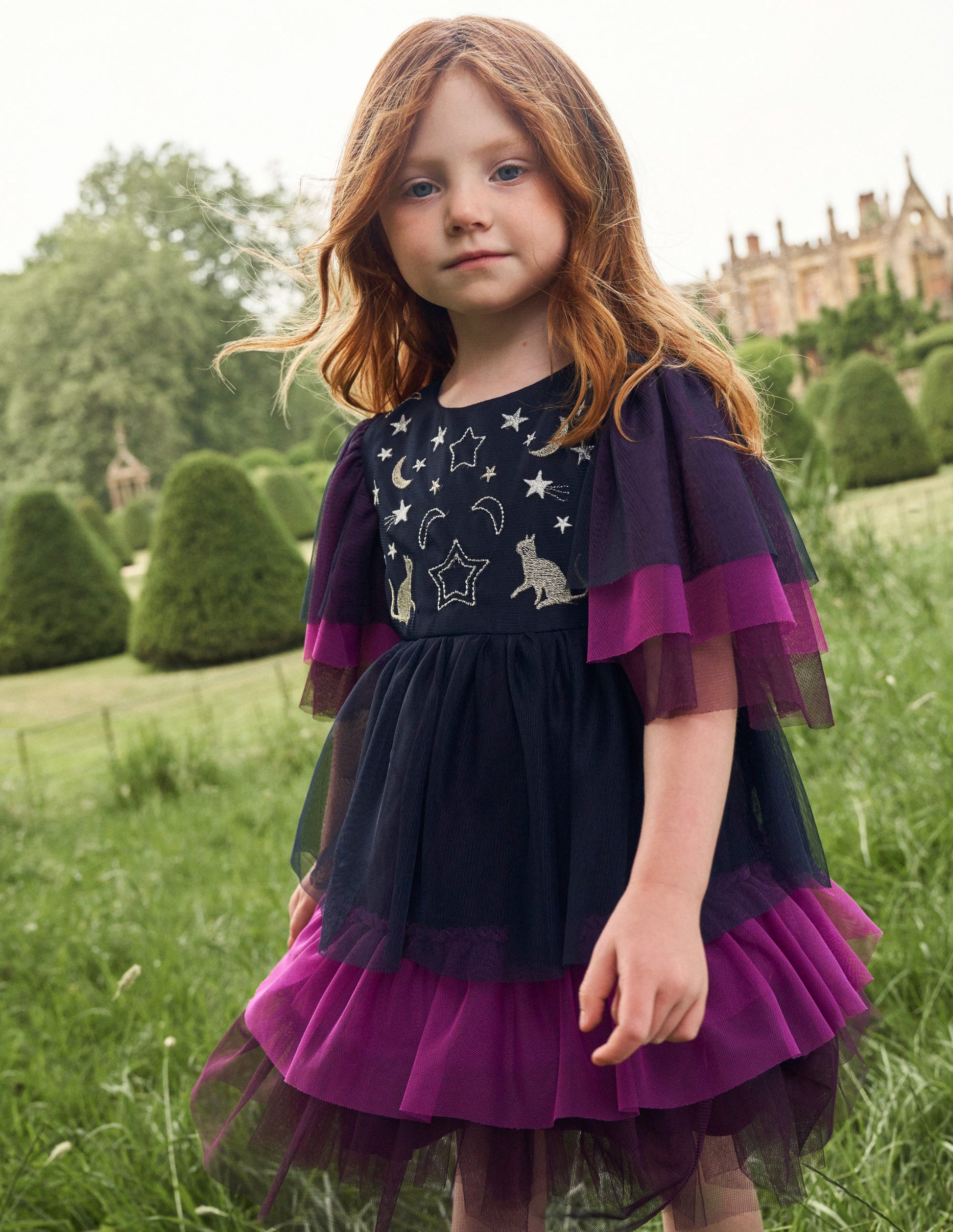 Halloween-Tüllkleid-Chrysanthemen-Lila-4