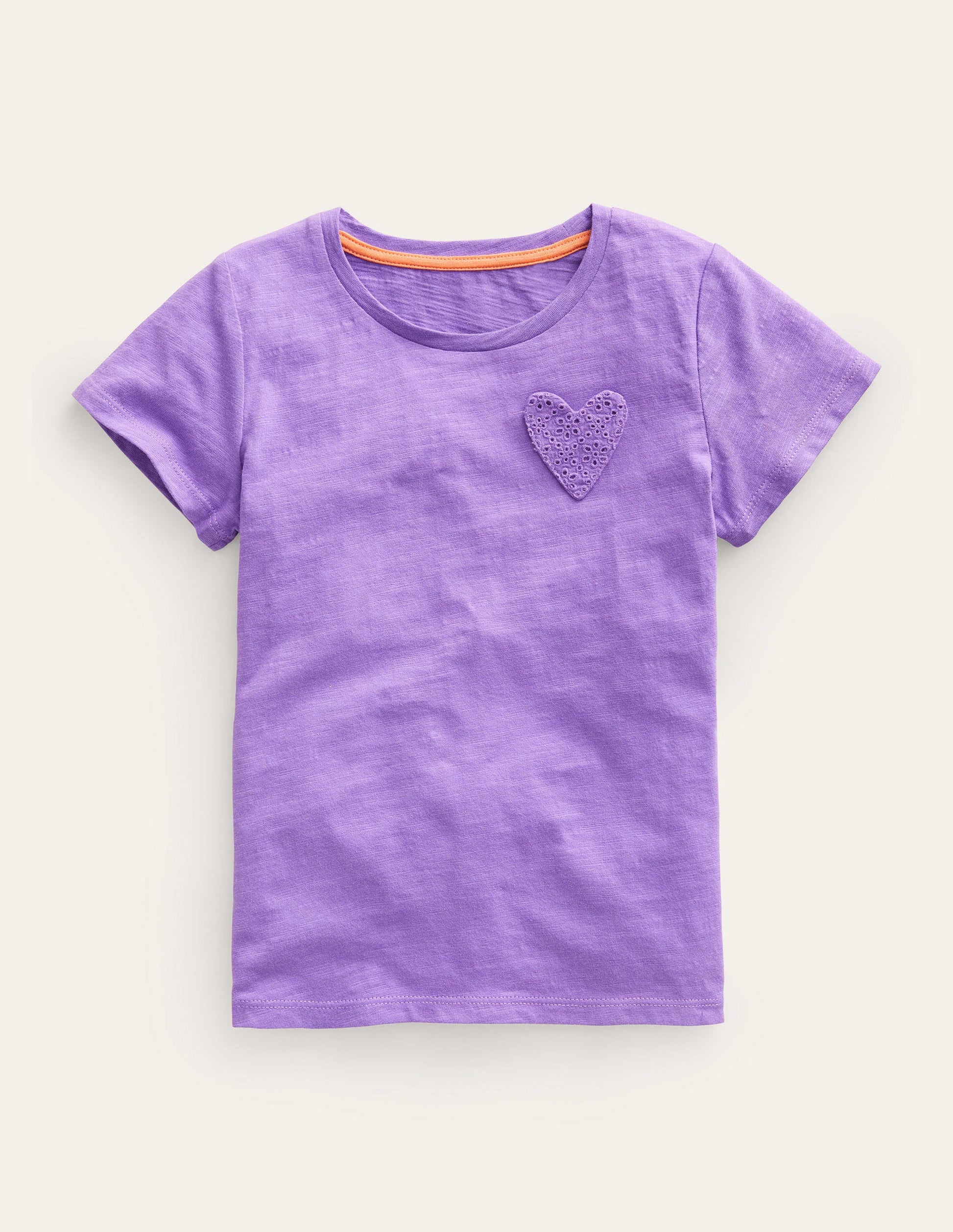 T-shirt avec poche cœur-Violet aster-1