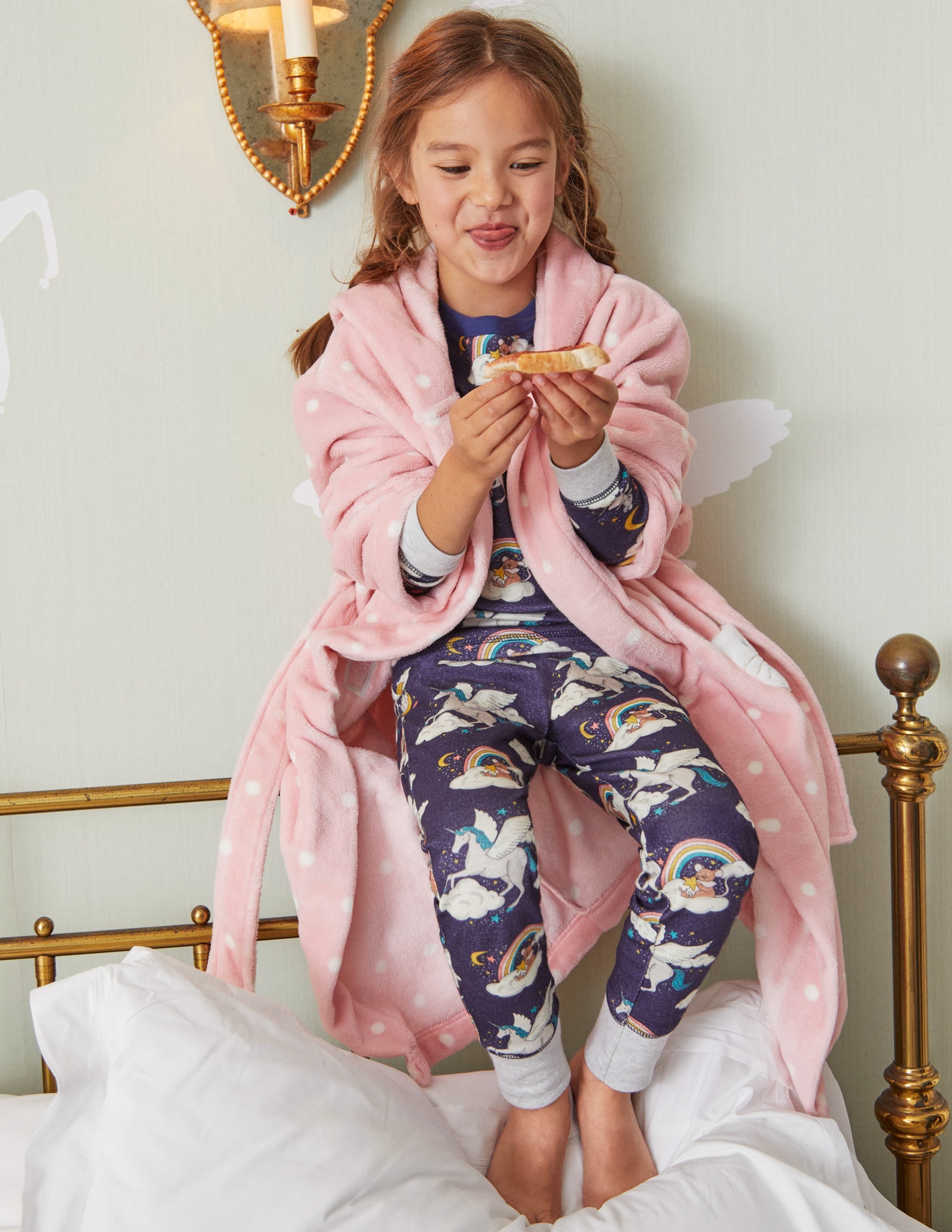 Robe de chambre-Lapin pois rose boto - Image 4
