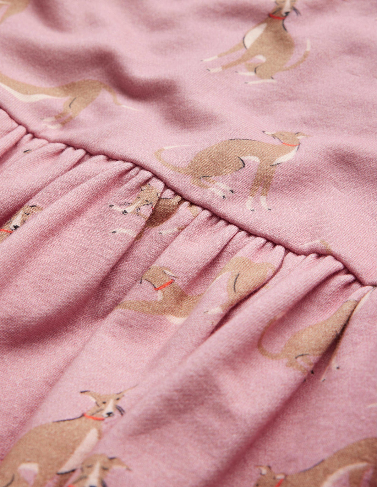 Bedrucktes Sweatshirt-Kleid-Vintage Rosa Windhund - Image 3