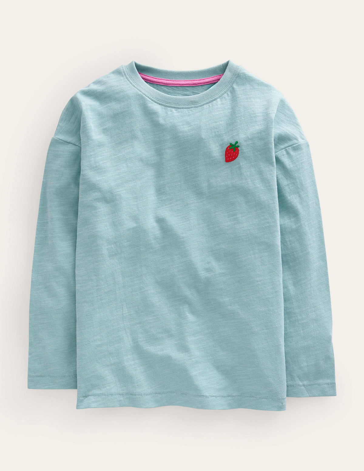 T-Shirt mit aufgesticktem Motiv-Turmalinblau - Image 1