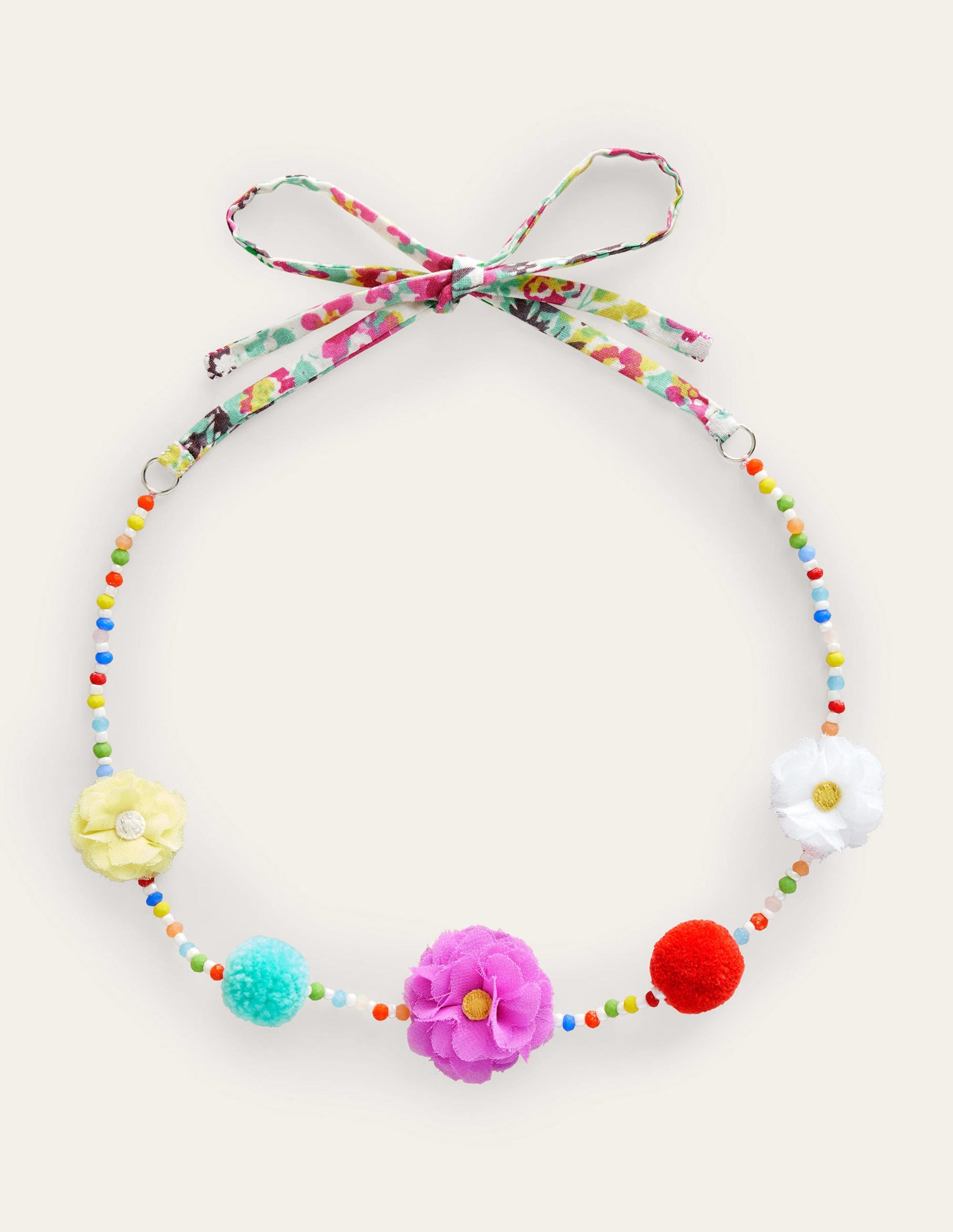 Halskette-Bunt, Perlen/Blumen - Image 1