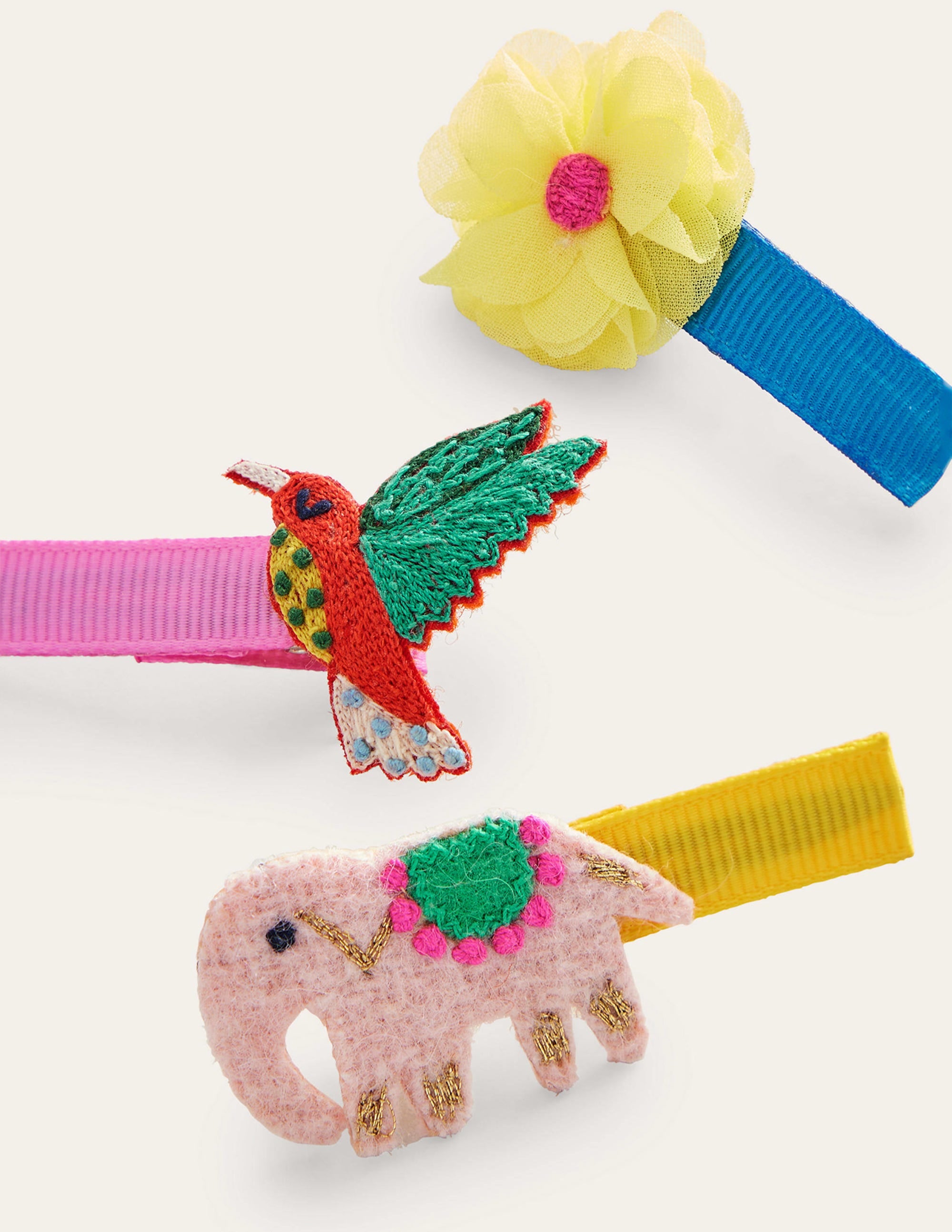 3 barrettes à cheveux-Motif tropical - Image 2