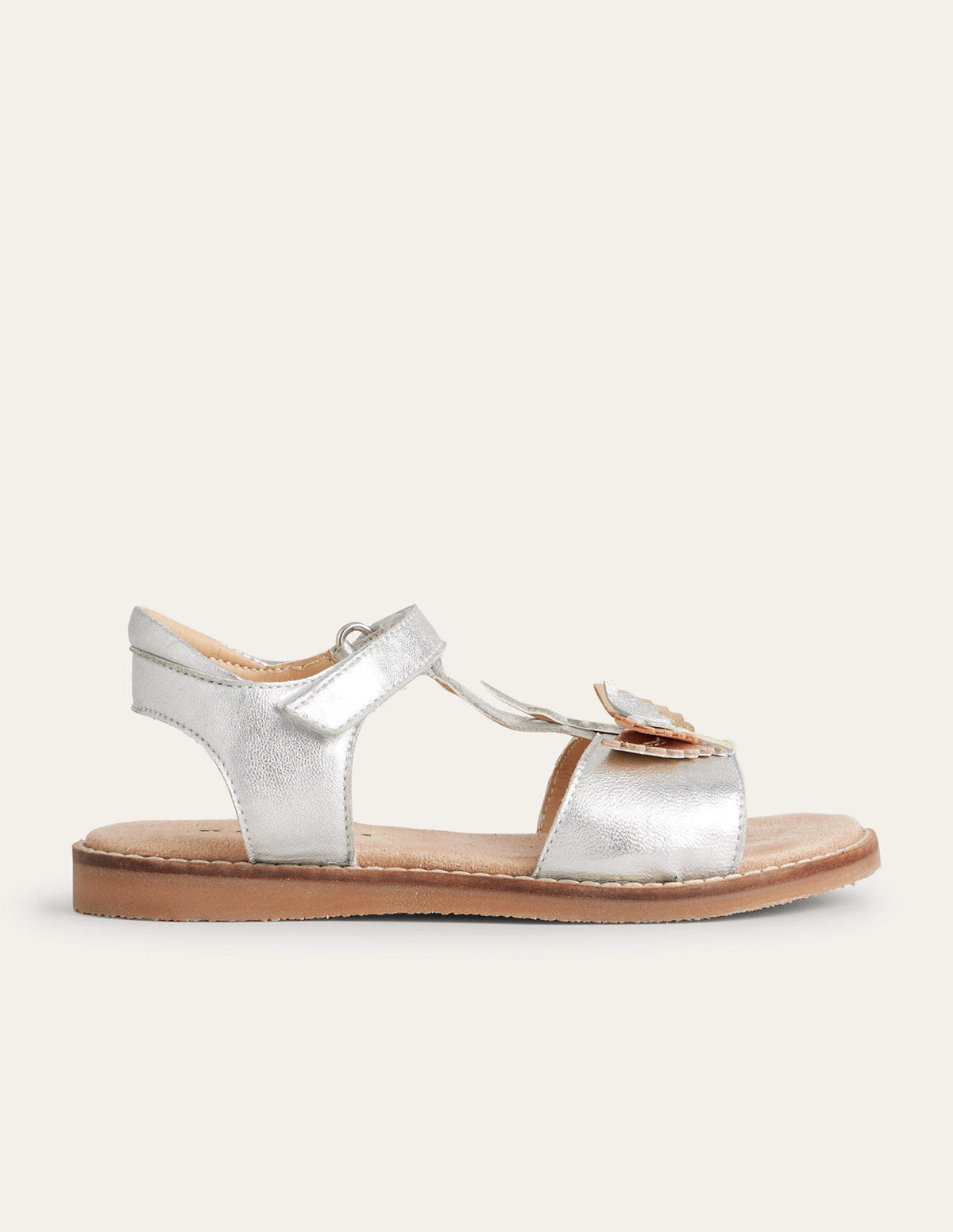 Fröhliche Ledersandalen-Silber Pegasus - Image 1