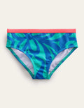 Gemusterte Bikinihose-Tropisches Grün, Sommermuster